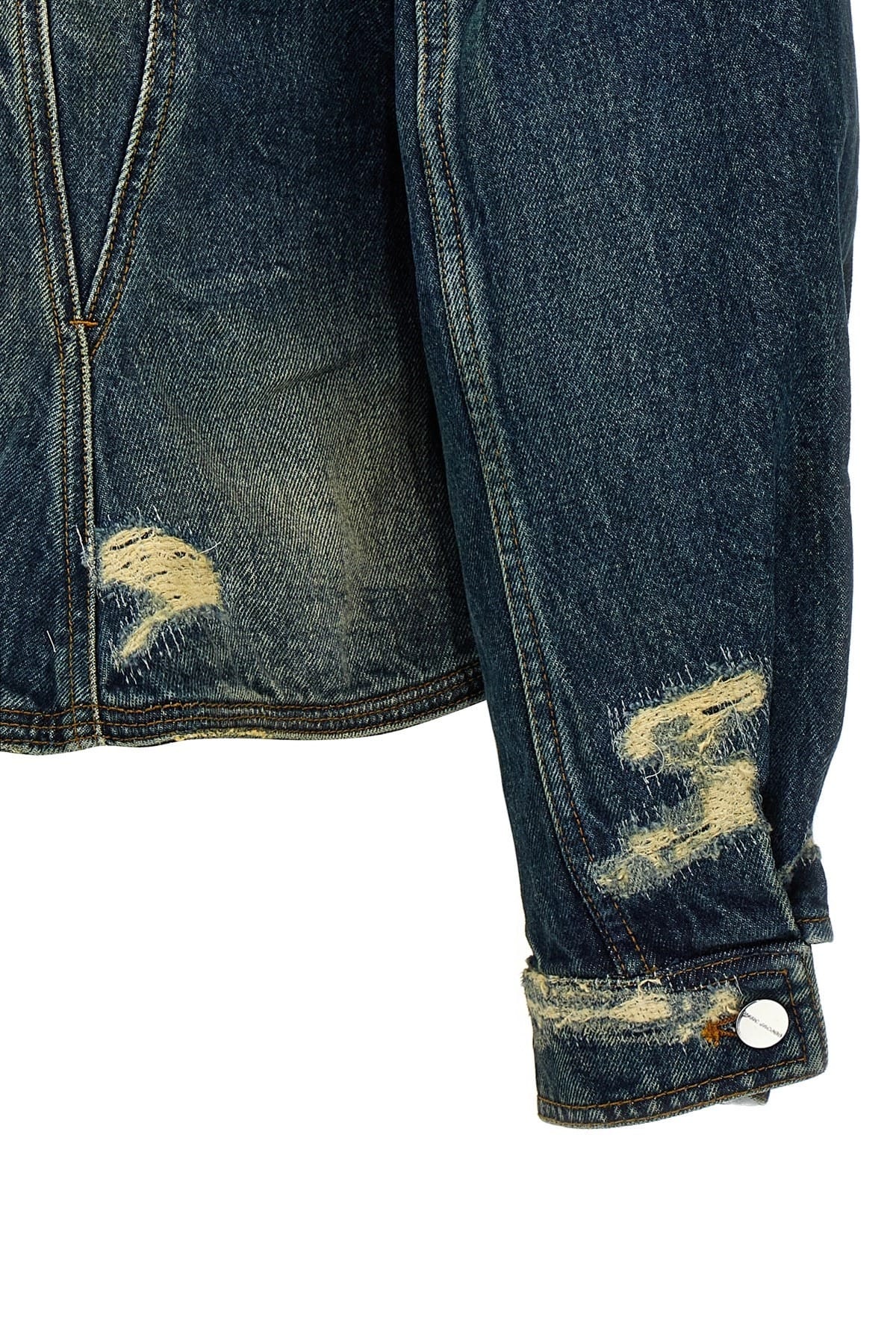 Marc Jacobs Marc Jacobs Rip And Repair Fluted Denim Jacket