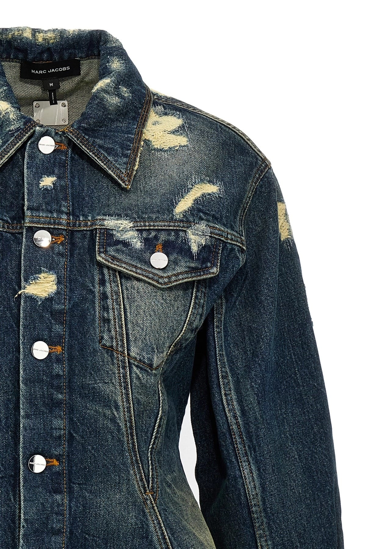 Marc Jacobs Marc Jacobs Rip And Repair Fluted Denim Jacket