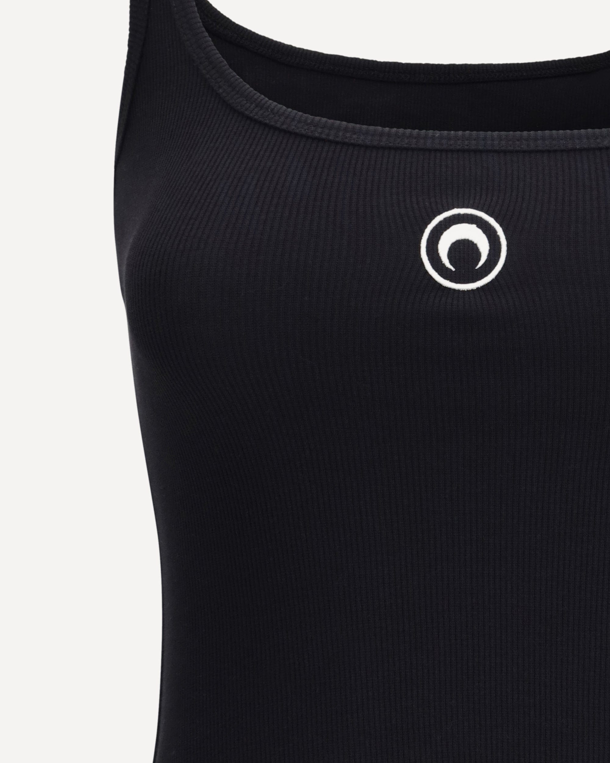 Marine Serre Moon Logo Ribbed Jersey Cropped Tank