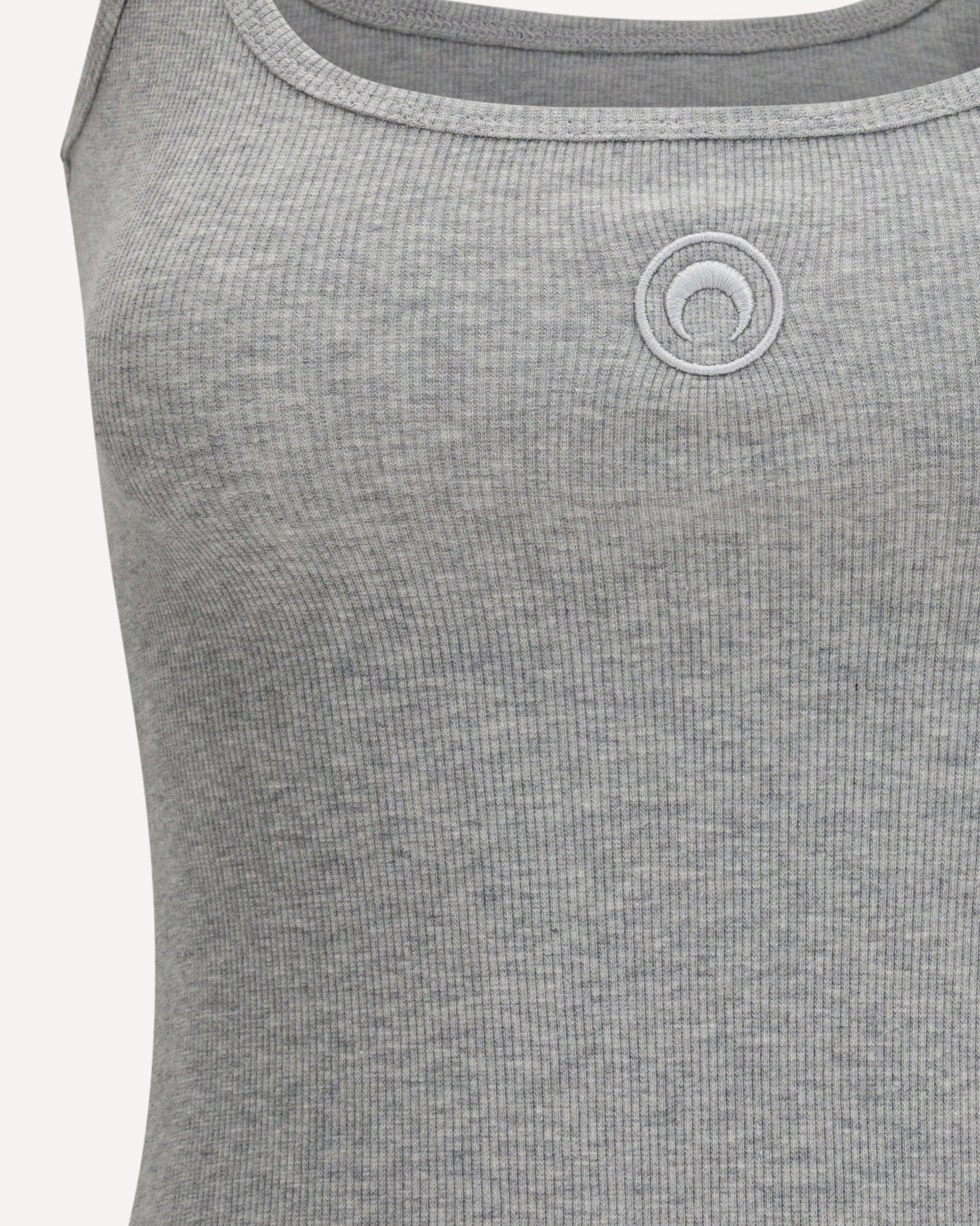 Marine Serre Moon Logo Ribbed Jersey Cropped Tank Top