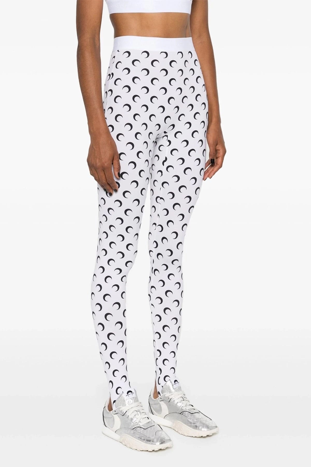 Marine Serre Leggings in jersey con stampa Luna - alternate view