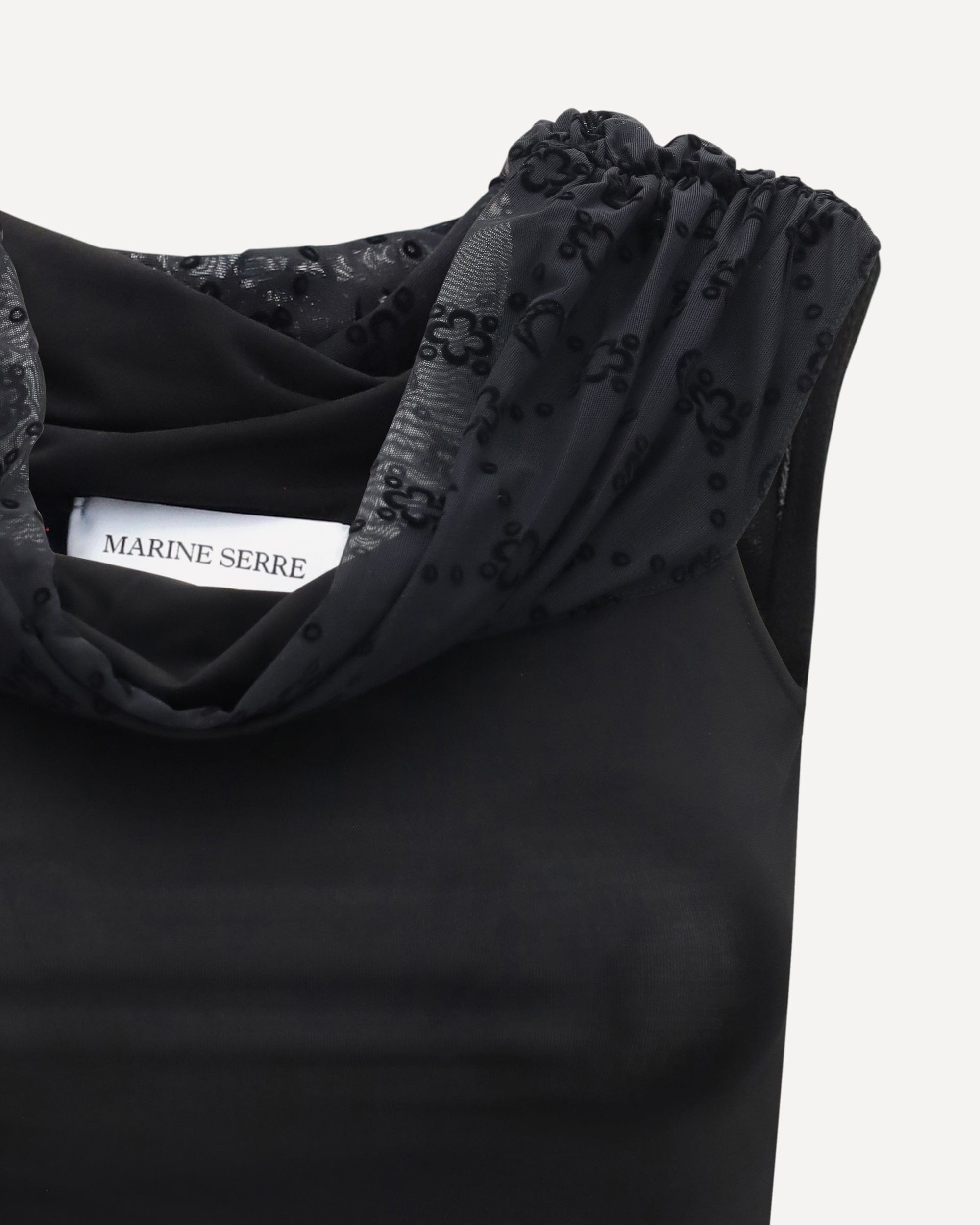 Marine Serre Off Shoulder Draped Top