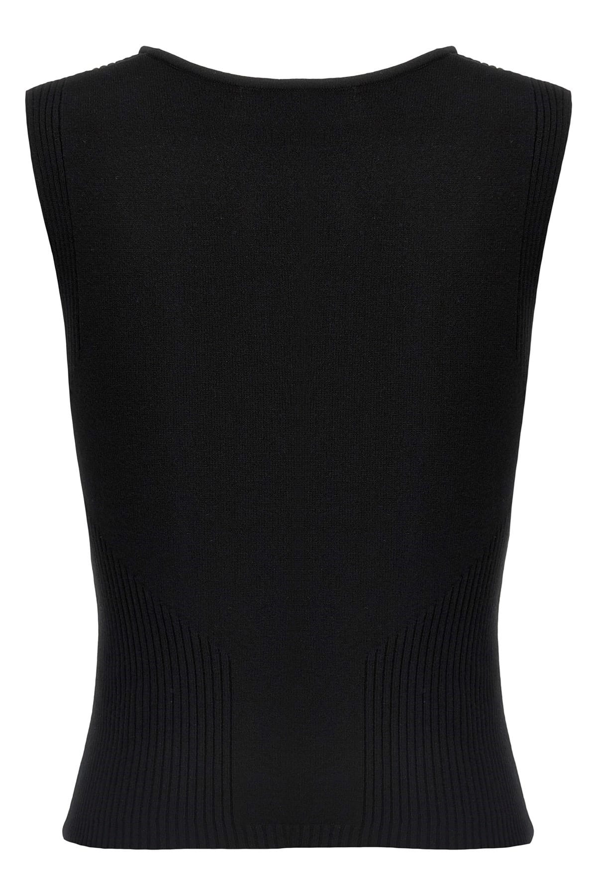 Marine Serre Open Neck Knit Top | Sendegaro BE