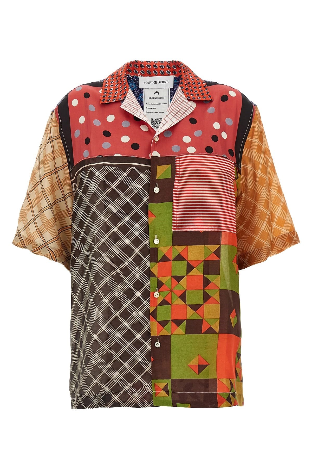 Marine Serre Marine Serre Silk Scarves Bowling Shirt