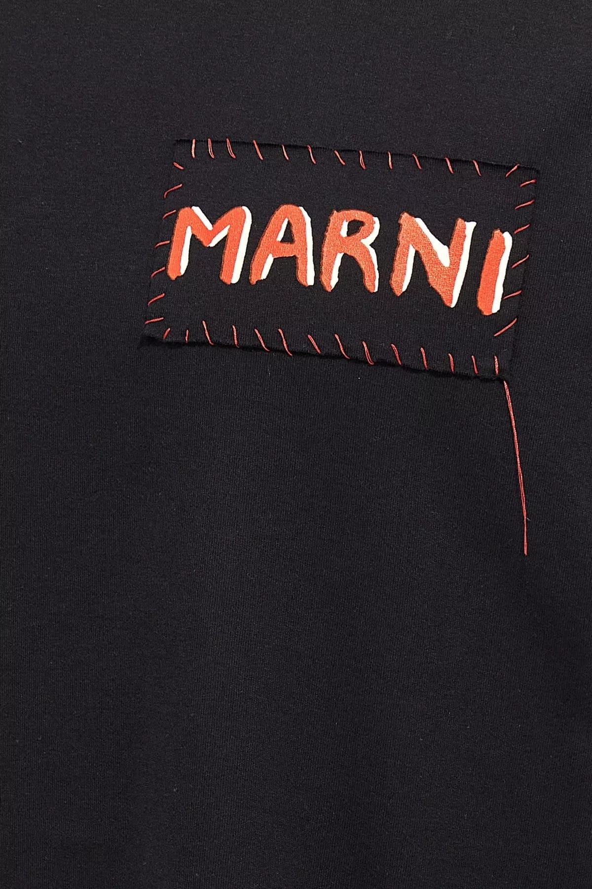Marni Marni Black Logo Patch T-Shirt