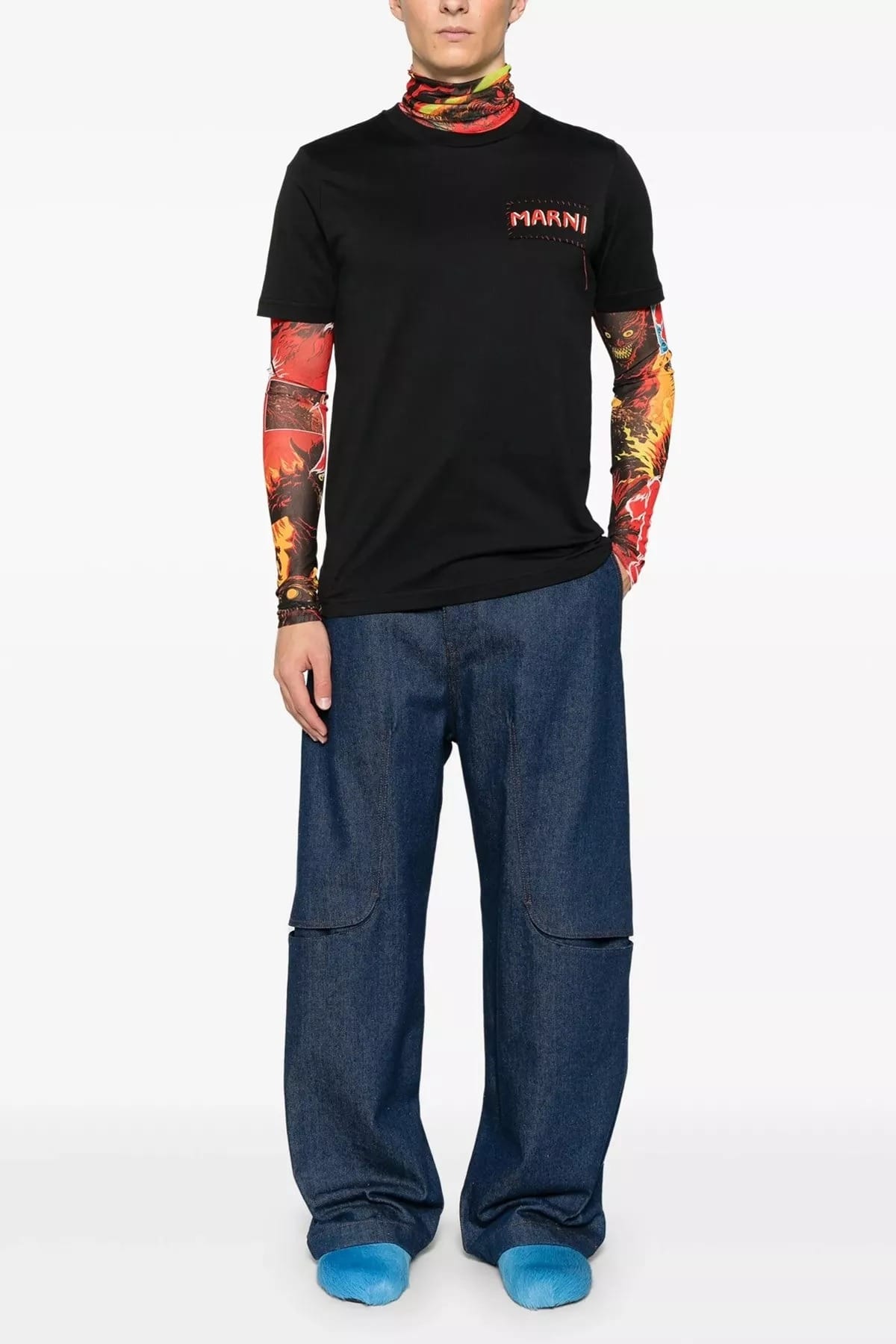 Marni Marni Black Logo Patch T-Shirt