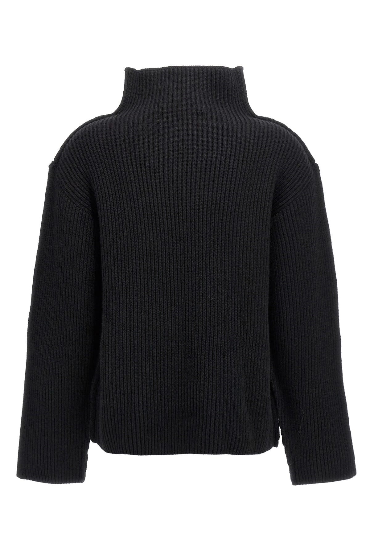 Marni Black Ribbed High Neck Sweater - alternate view