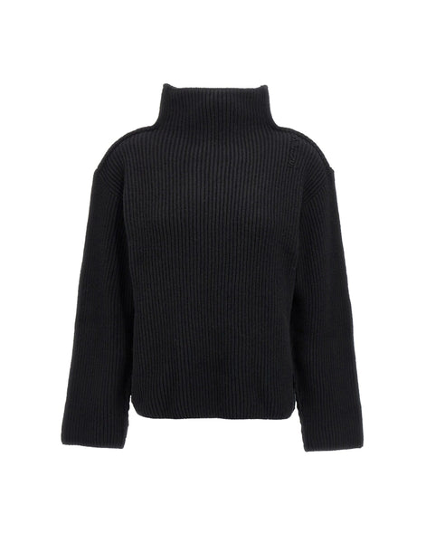 Marni Black Ribbed High Neck Sweater | Sendegaro NL