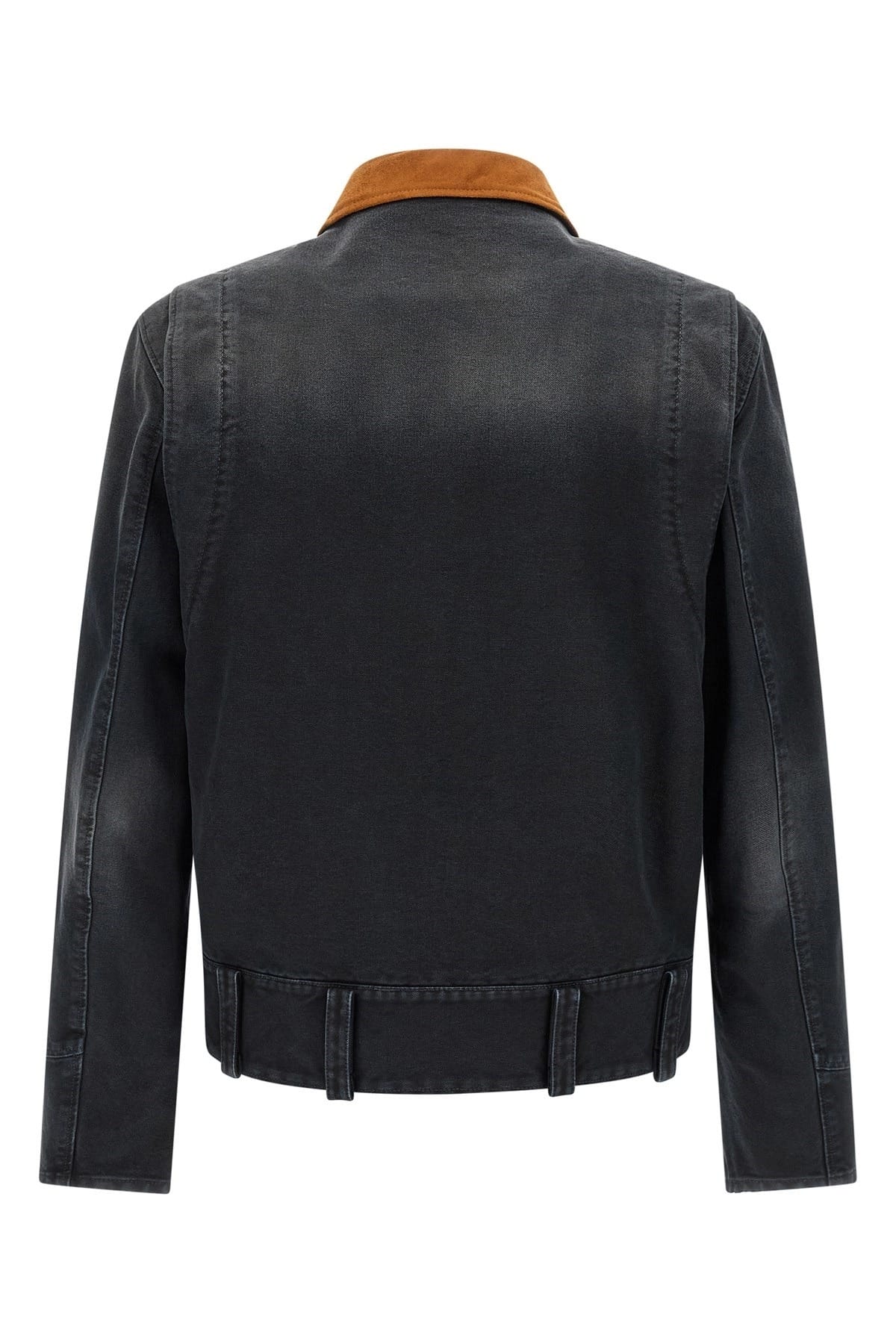 Marni Marni Canvas Jacket With Suede Collar
