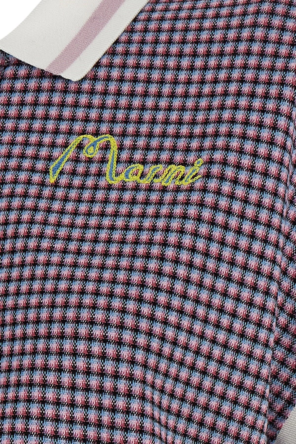 Marni Marni Checked Viscose Blend Polo
