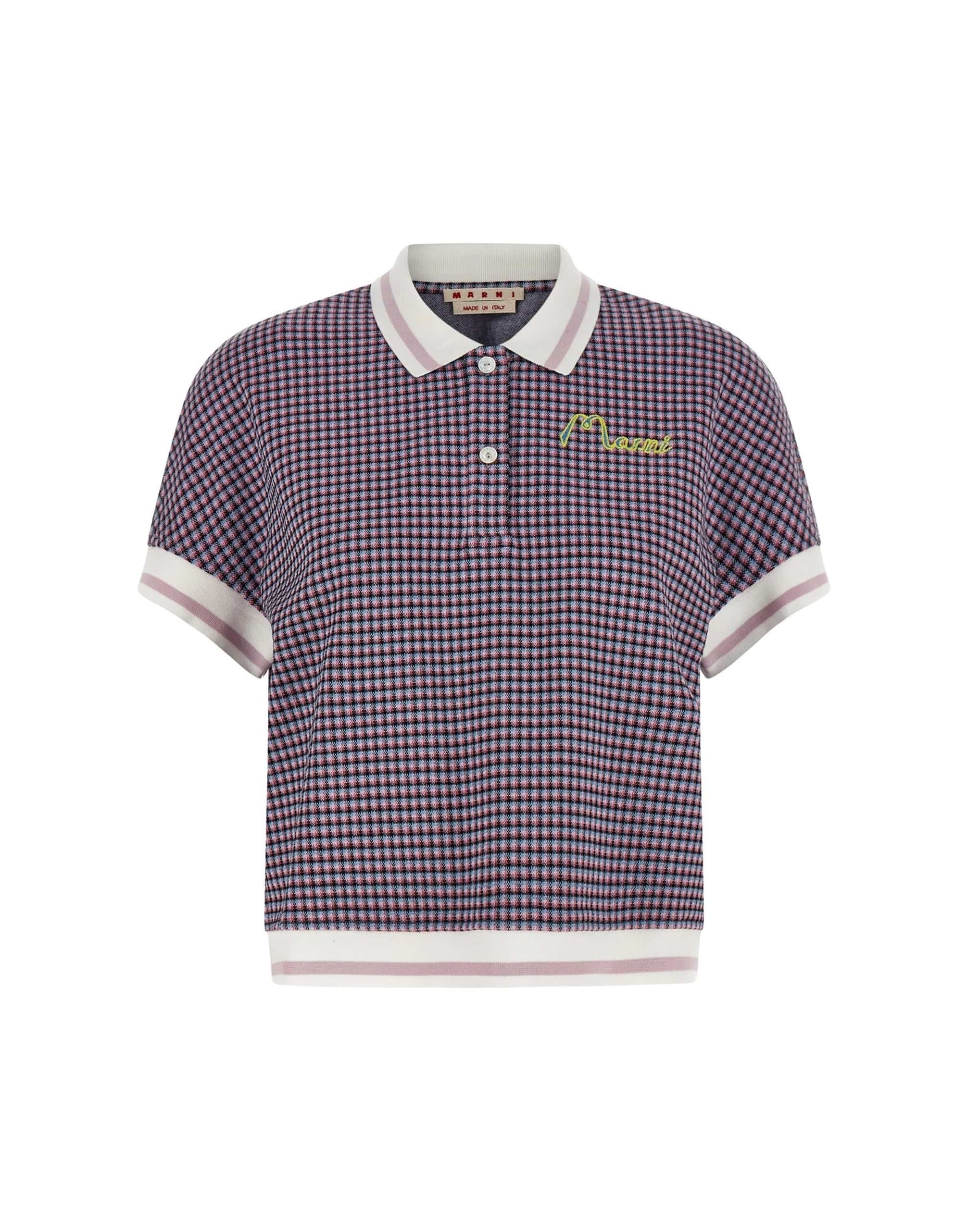 Marni Marni Checked Viscose Blend Polo