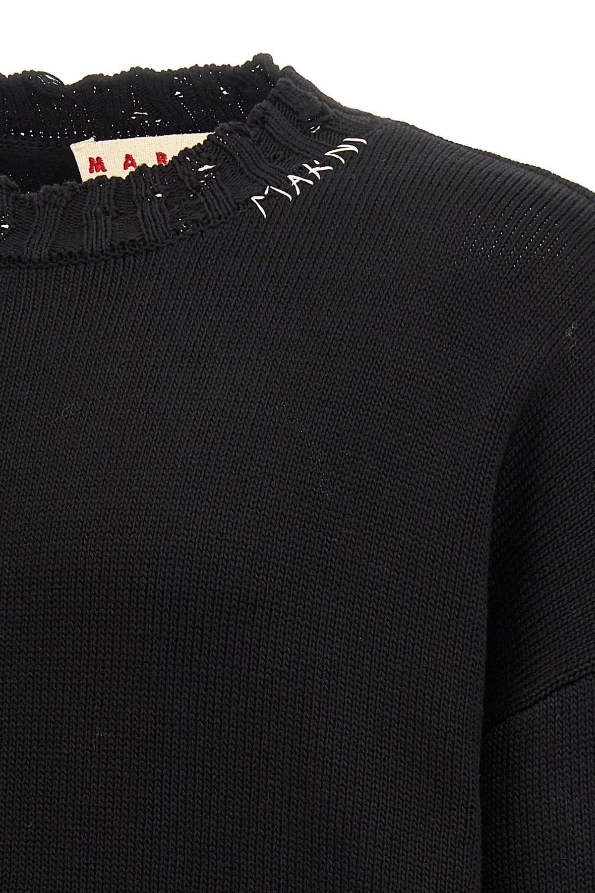 Marni Marni Destroyed Effect Cotton Sweater