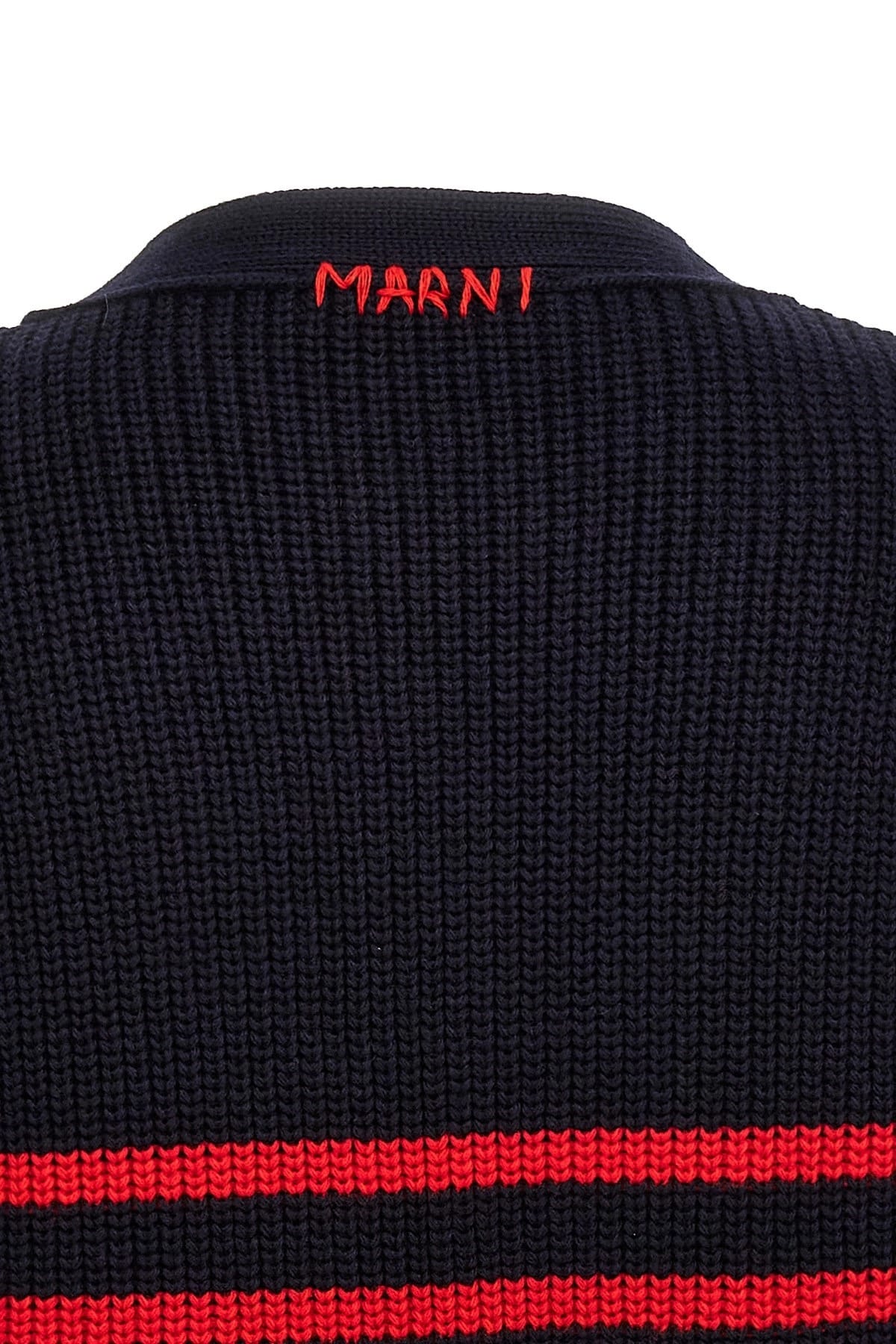 Marni Marni Destroyed Effect Striped Cardigan