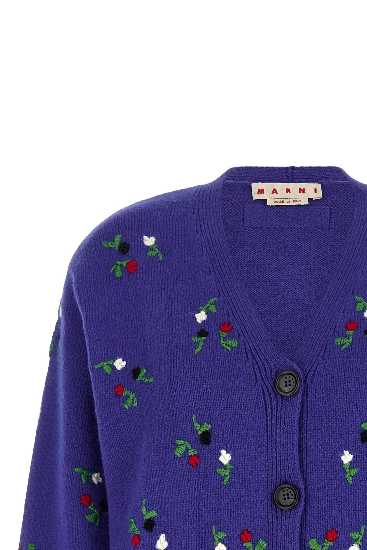 Marni 20AW オーバーサイズ フェルト ウール カーディガン S Marni Floral Embroidery Cardigan | Sendegaro CH