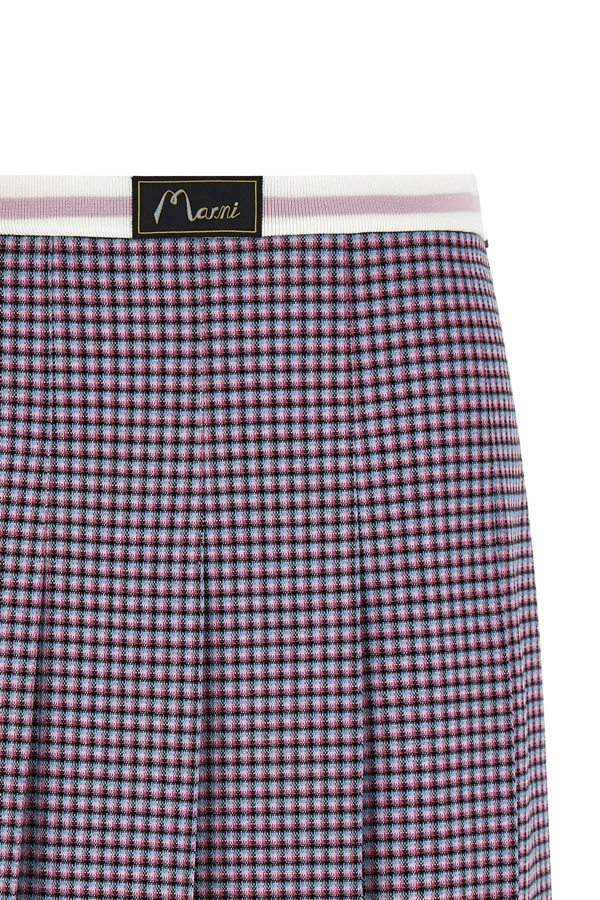 Marni Marni Houndstooth Pleated Mini Skirt