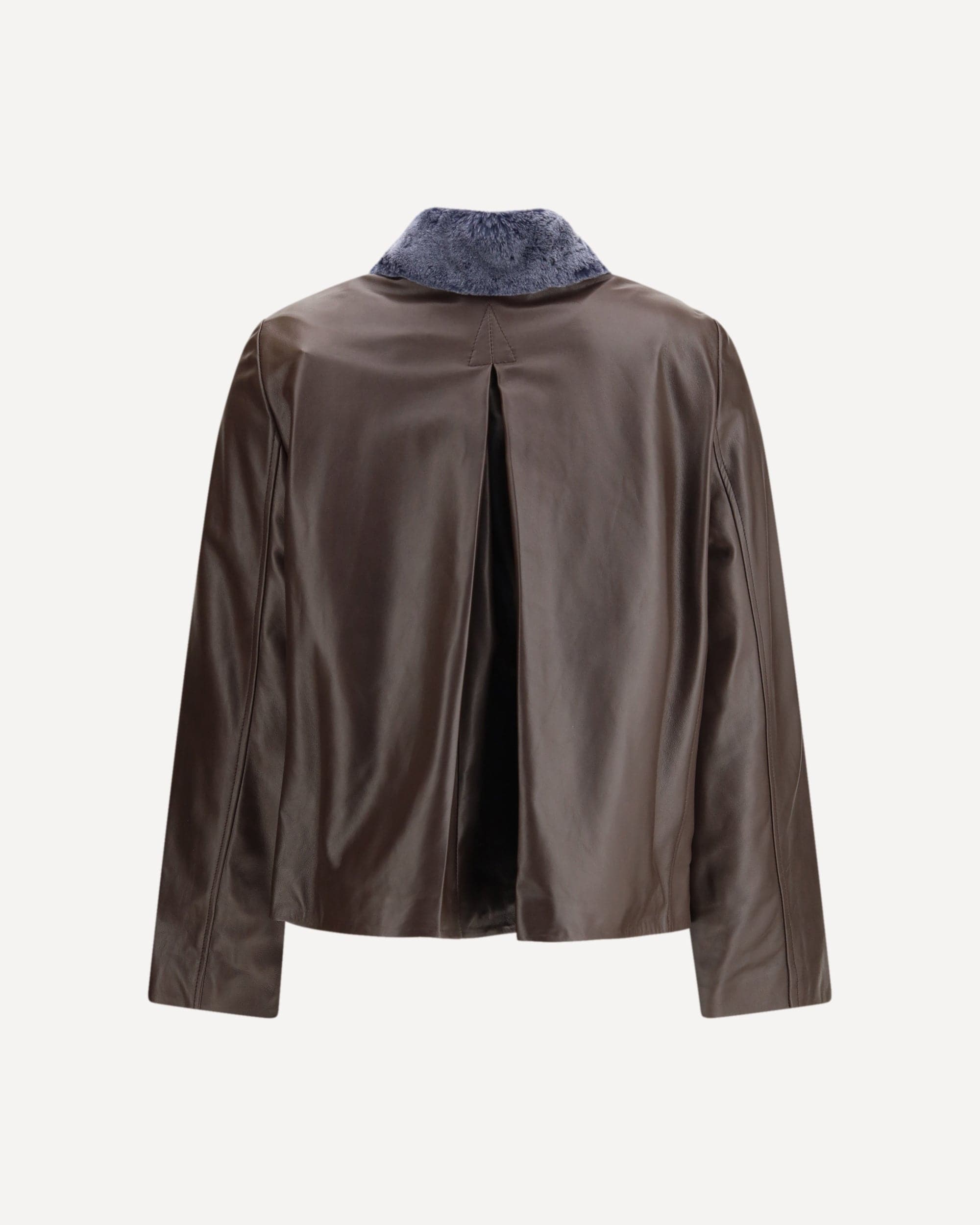 Marni Leather Jacket With Shearling Collar - alternate view
