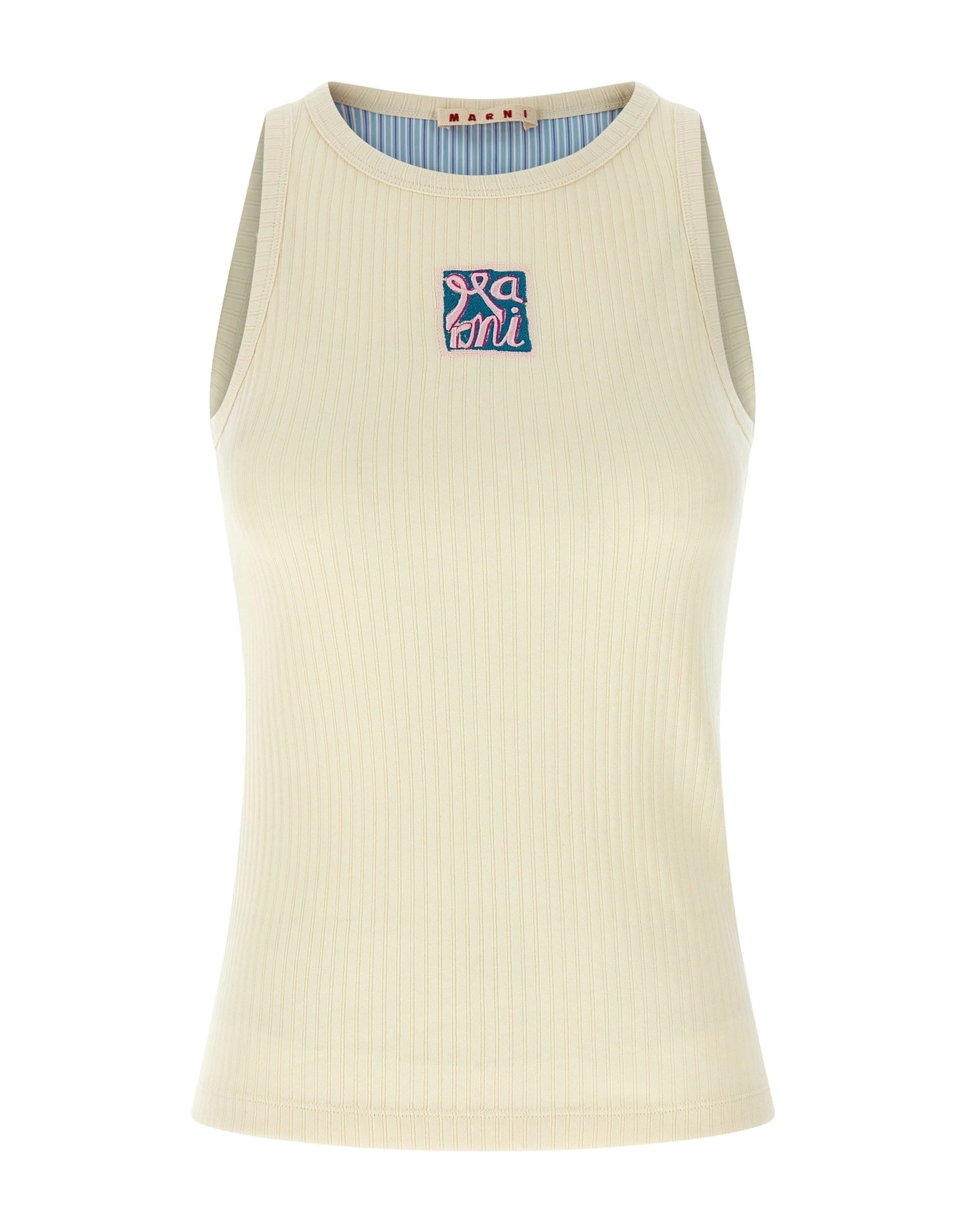 Marni Marni Logo Patch Tank Top