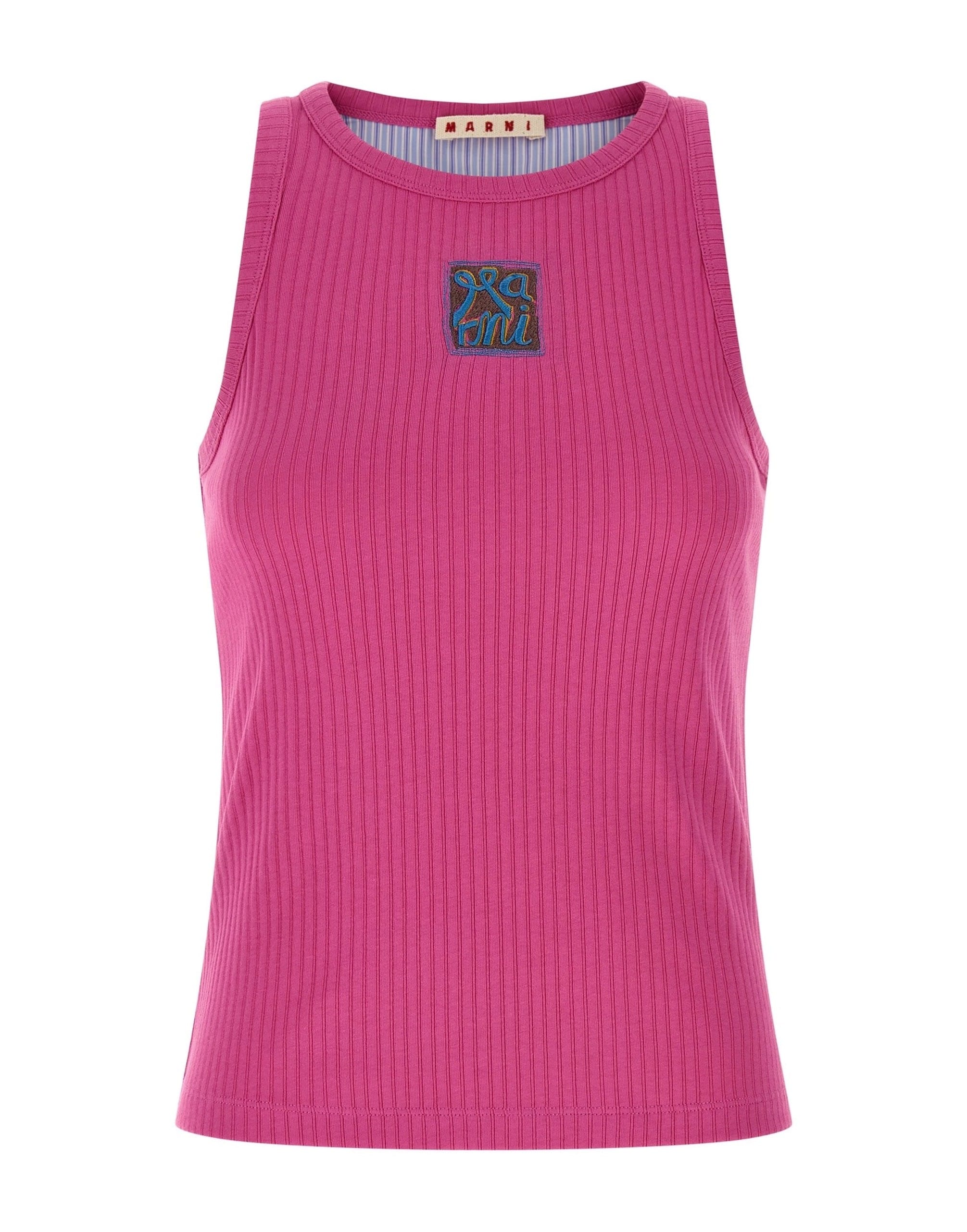 Marni Marni Logo Patch Tank Top