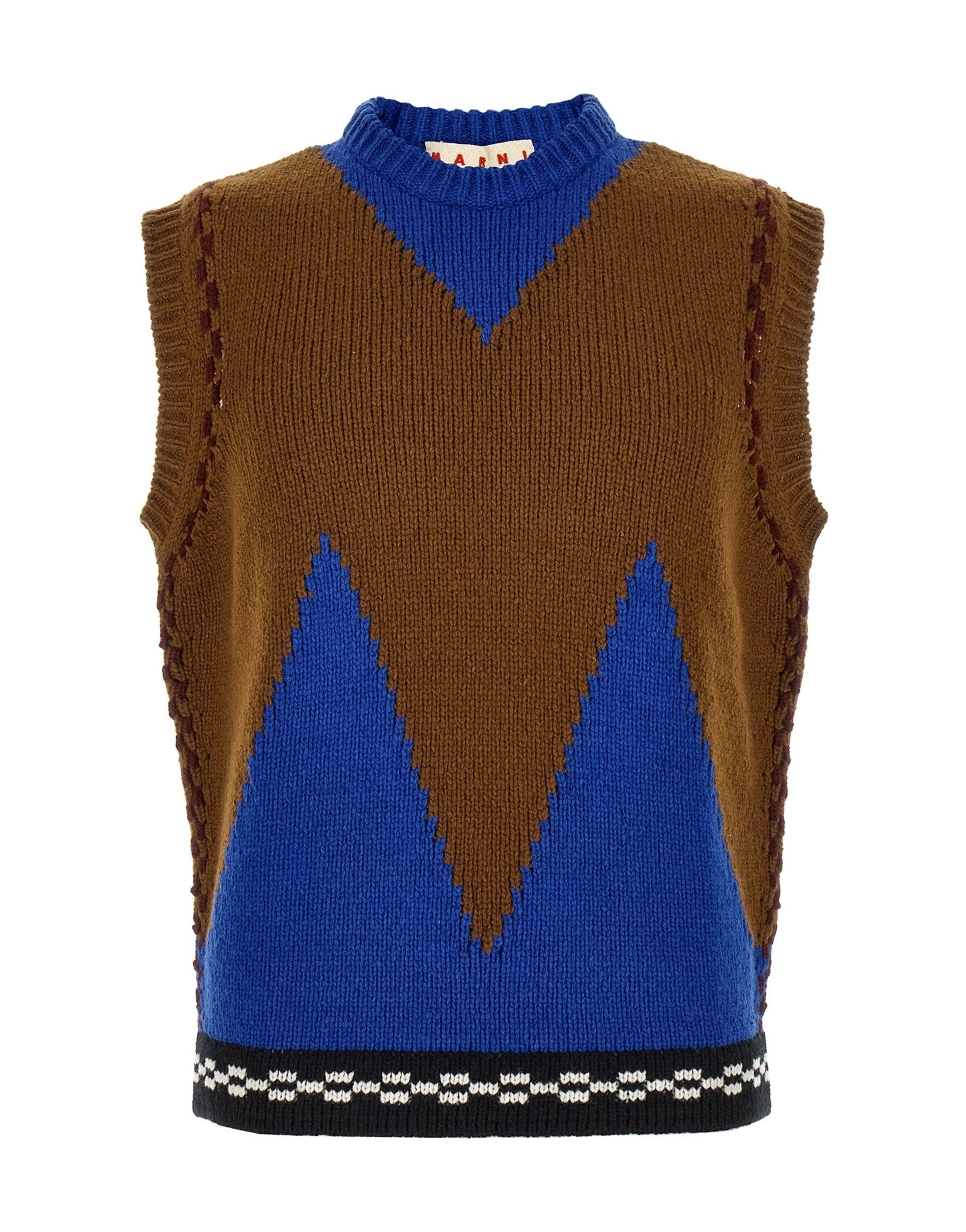 Marni M-Shaped Intarsia Vest | Sendegaro