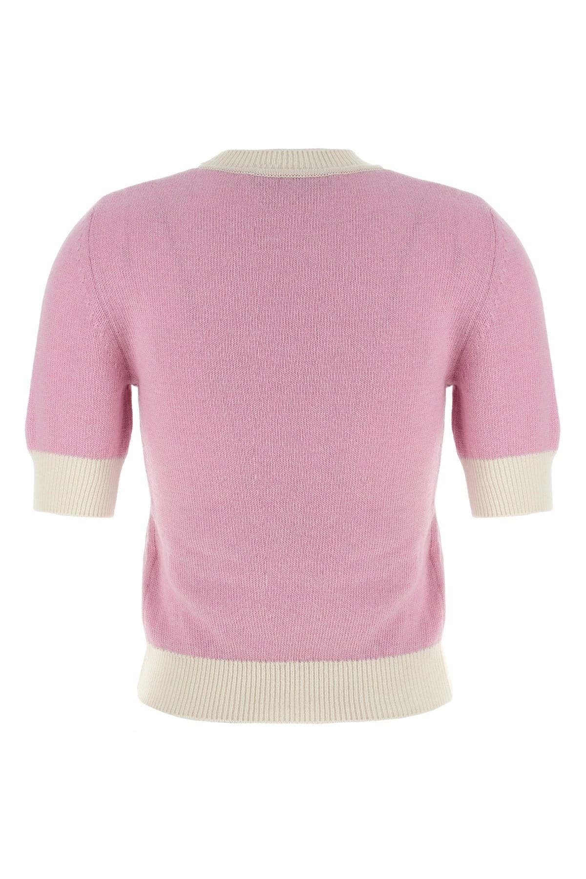 Marni Pink Cropped Logo-Embroidered Sweater | Sendegaro NL