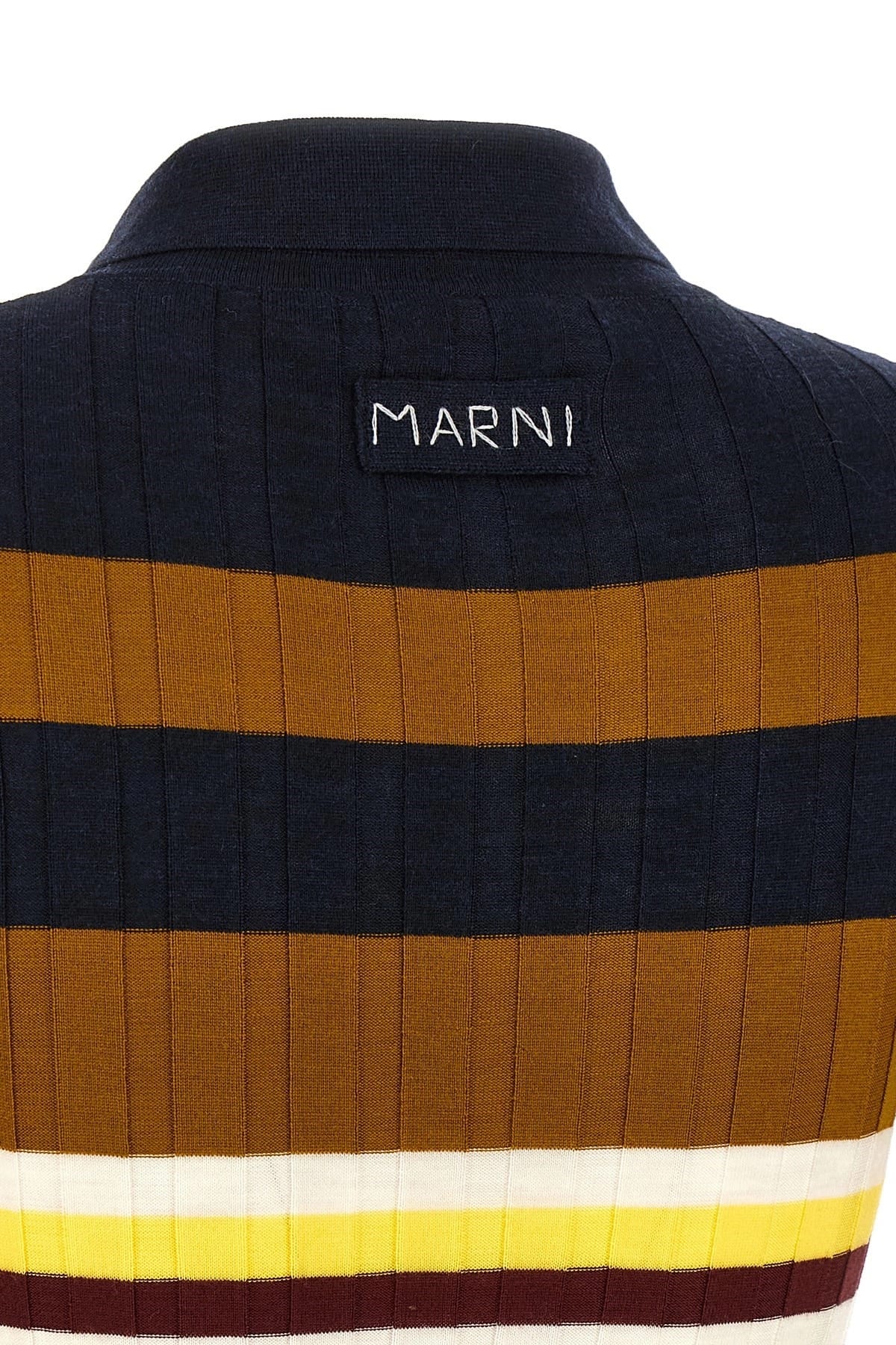 Marni Marni Ribbed Wool Polo Shirt