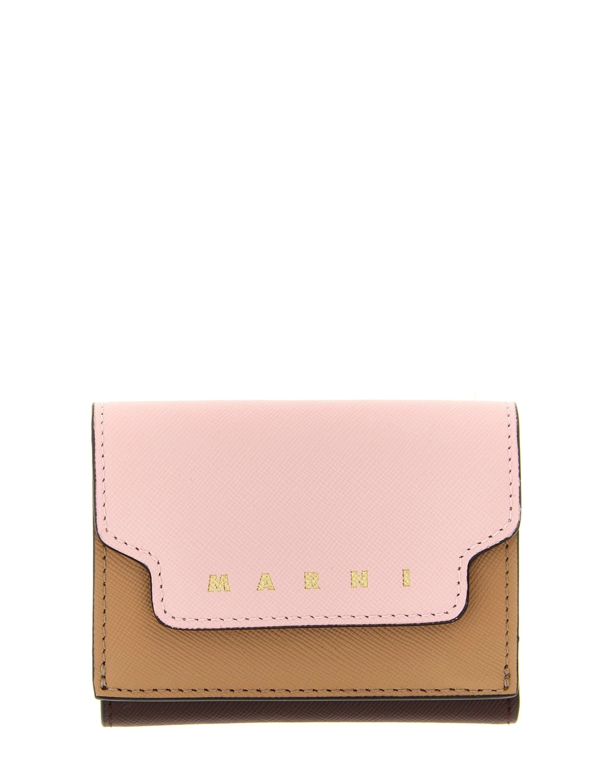 Marni Marni Saffiano Leather Trifold Wallet