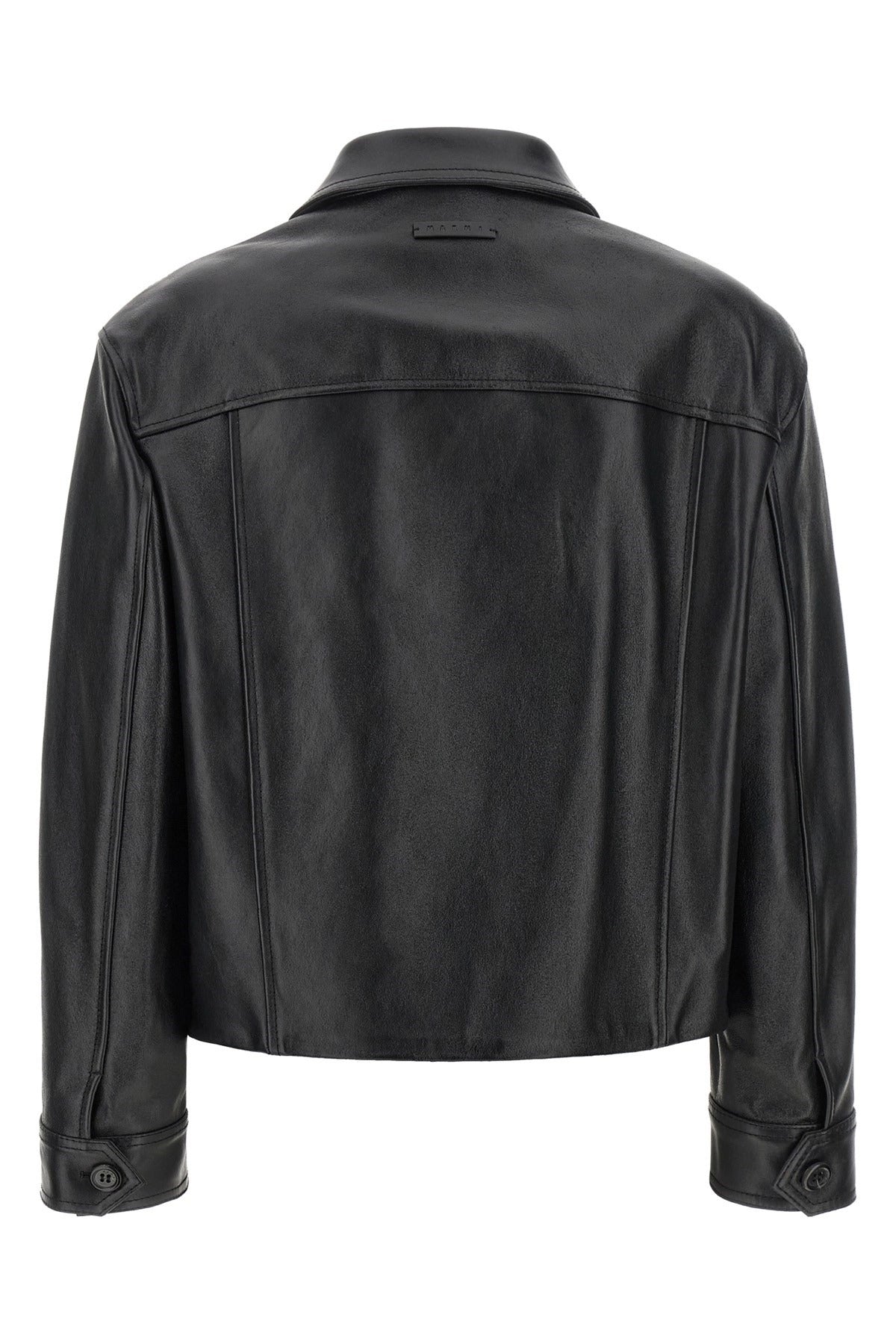 Marni Suede Panel Leather Jacket | Sendegaro