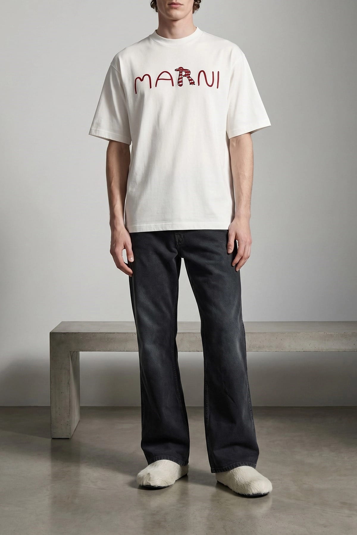 Marni White Logo T-Shirt - alternate view