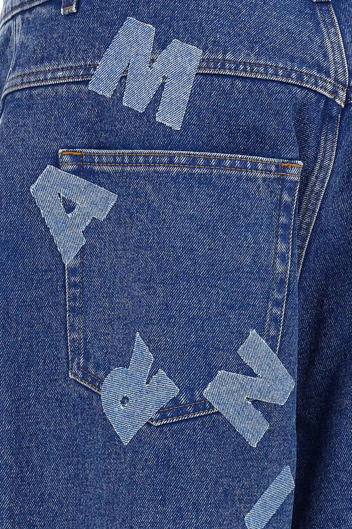Marni Marni Wide Leg Patch Jeans