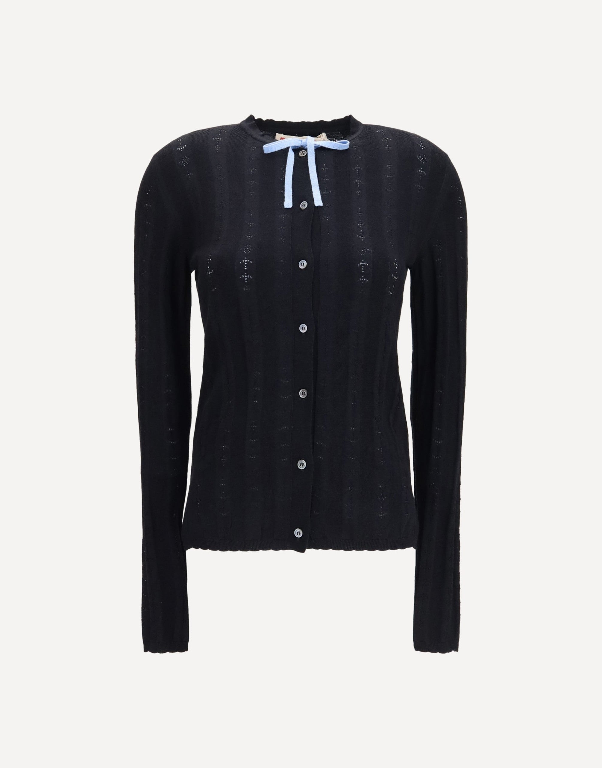 Marni Woll-Seiden-Cardigan mit Schleife
