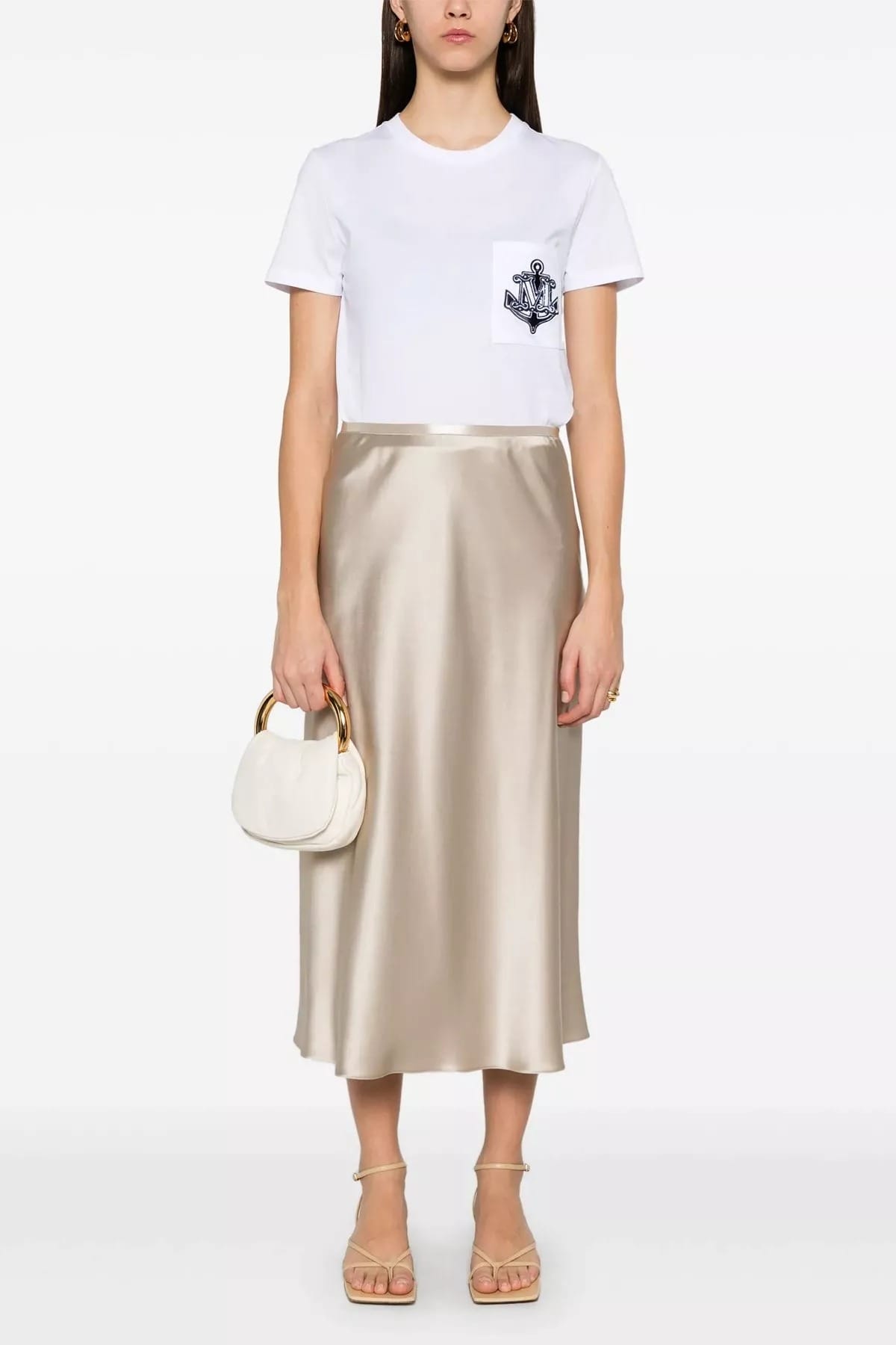 Max Mara Acacia Katoen T-shirt met ronde hals - alternate view