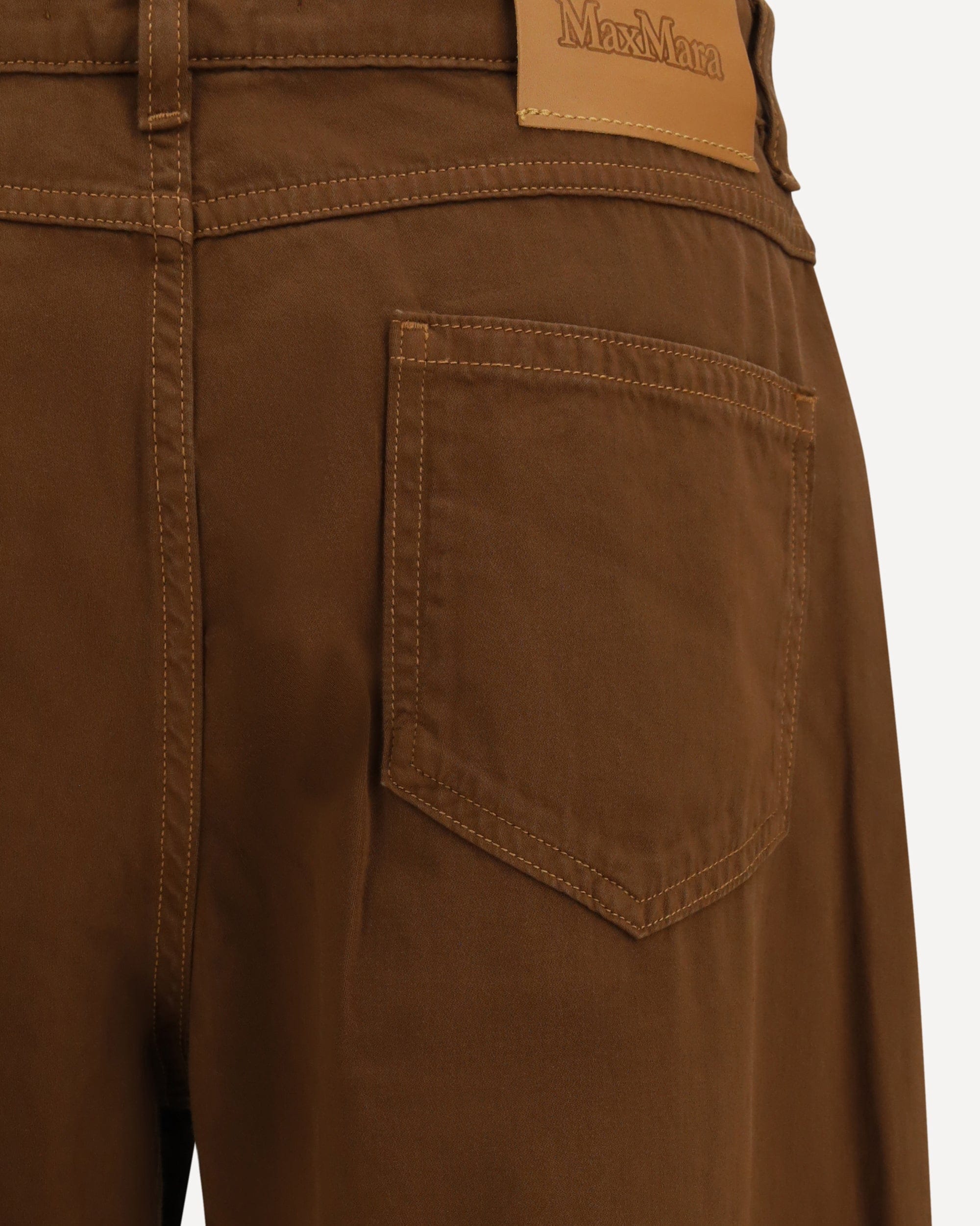 Max Mara Baggy Pants In Pure Cotton Satin