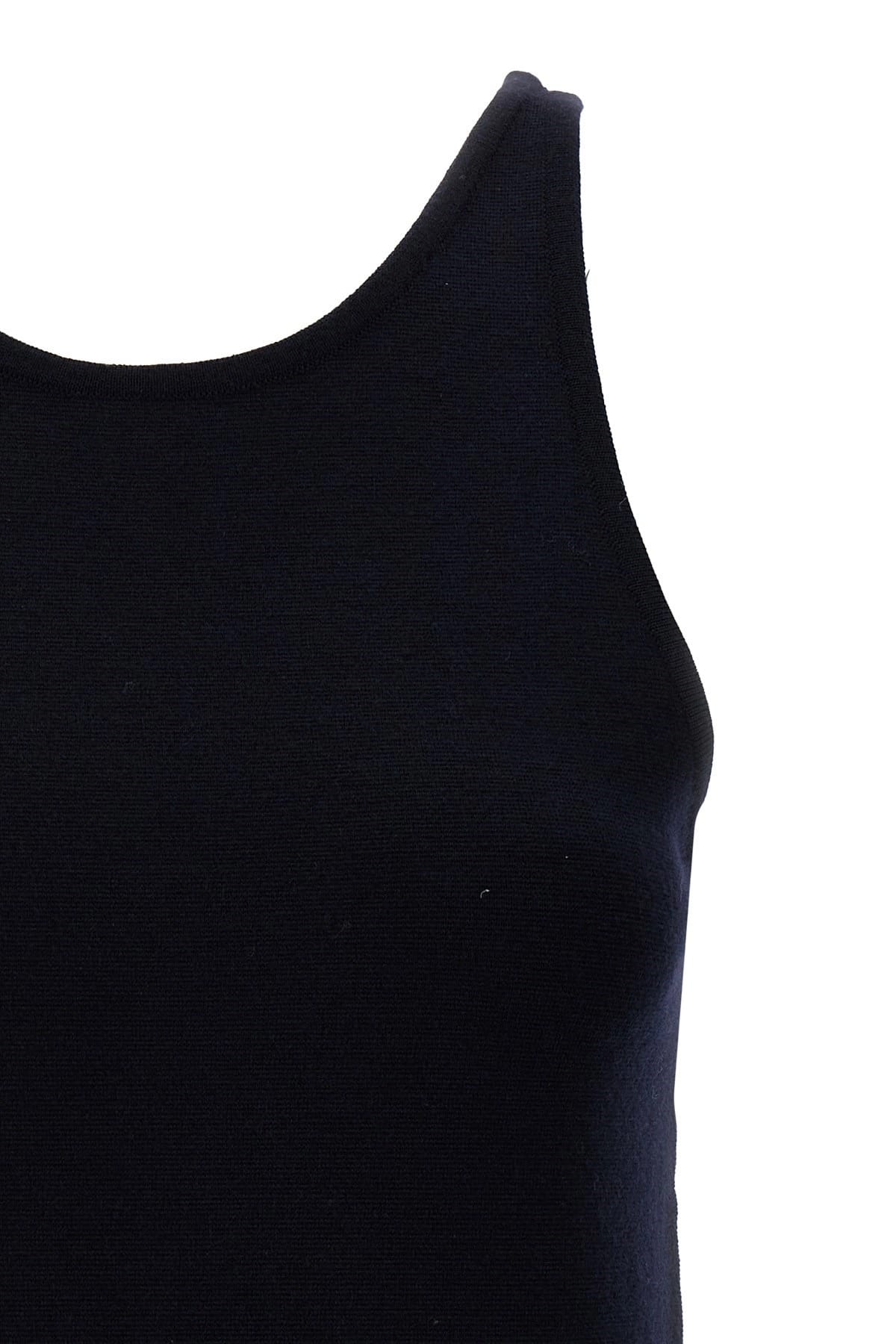 Max Mara Max Mara Blue Stretch Wool Knit Top