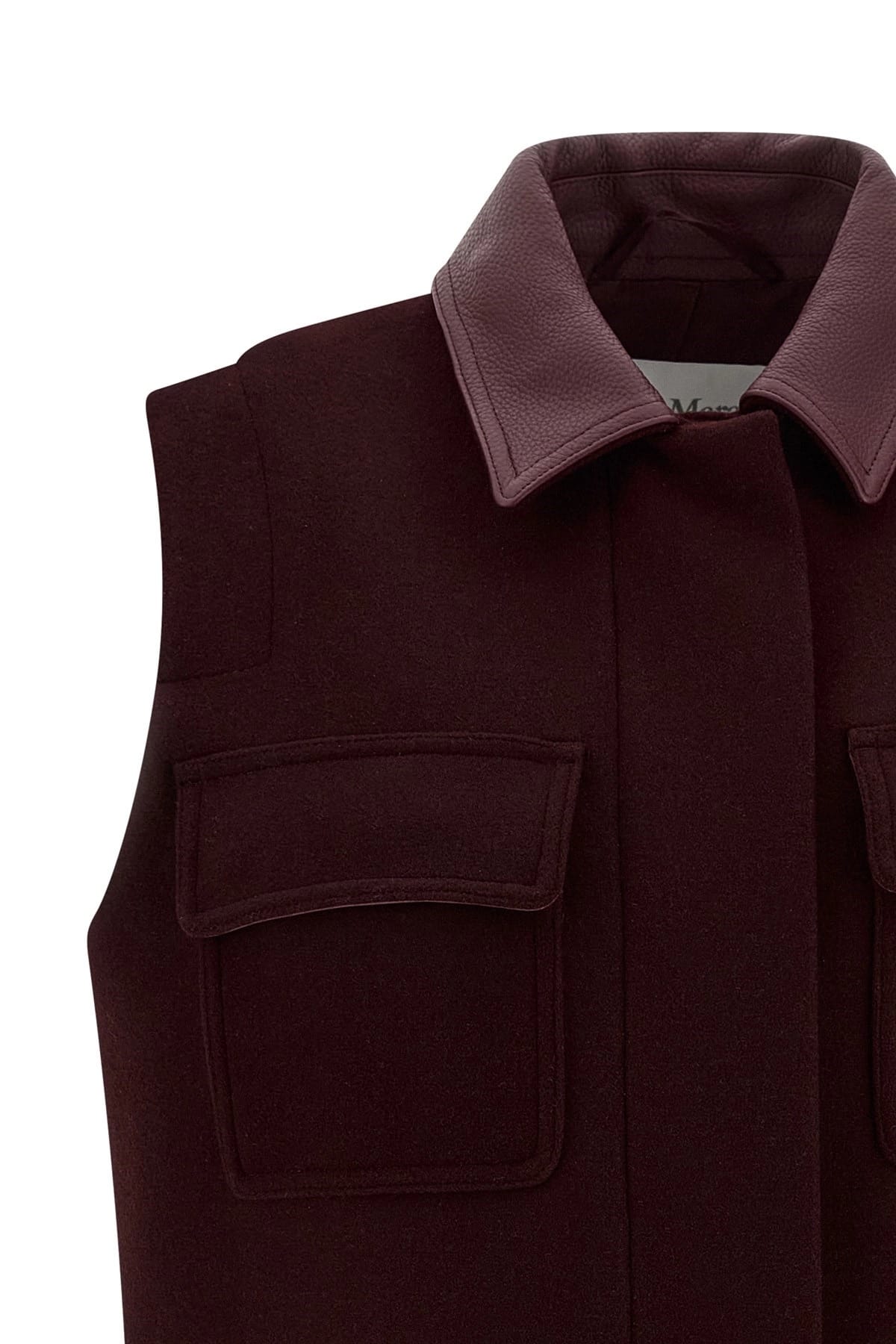 Max Mara Max Mara Bordeaux Wool Vest