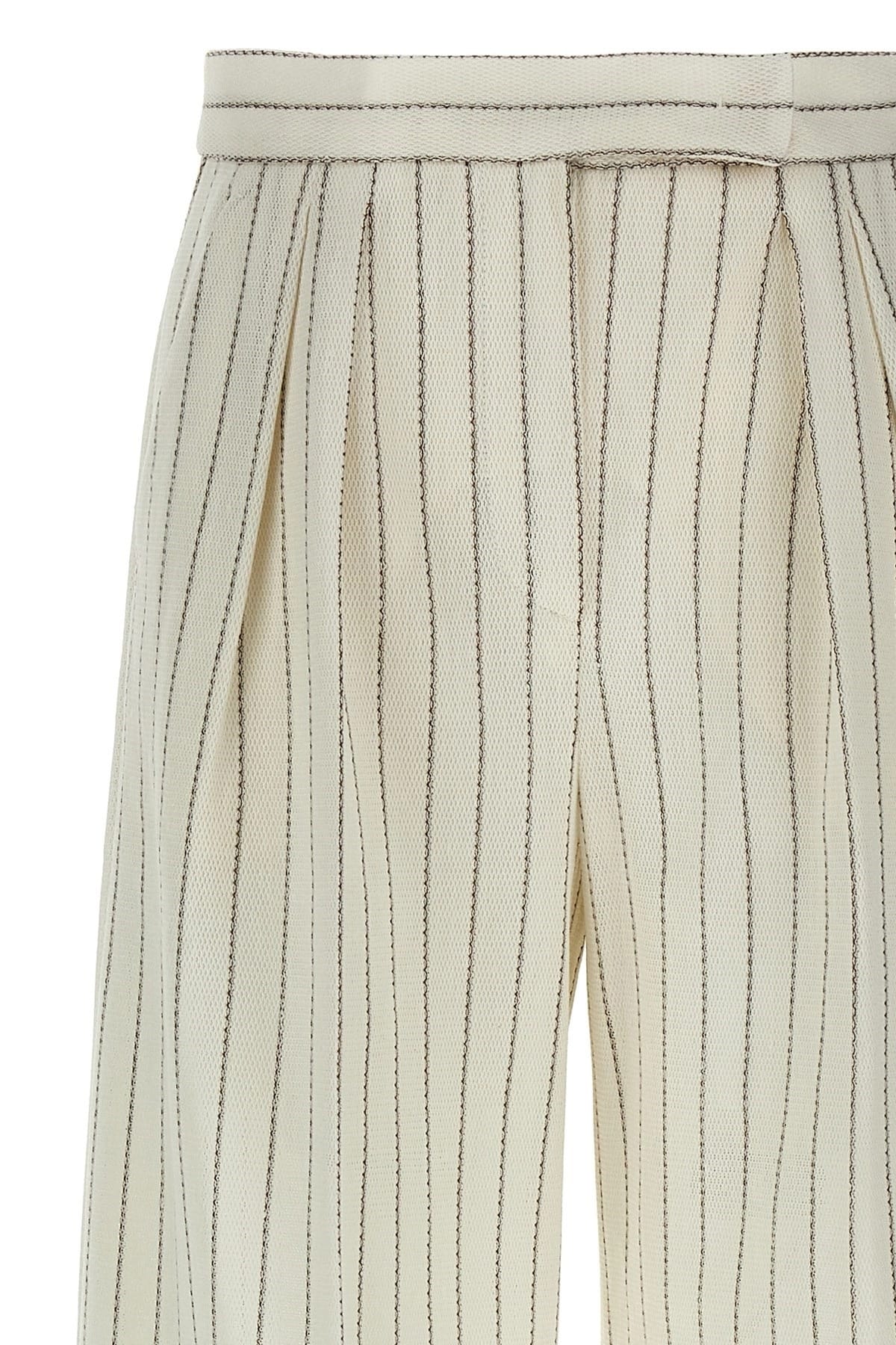 Max Mara Max Mara Clarion Pinstriped Wide-Leg Pants