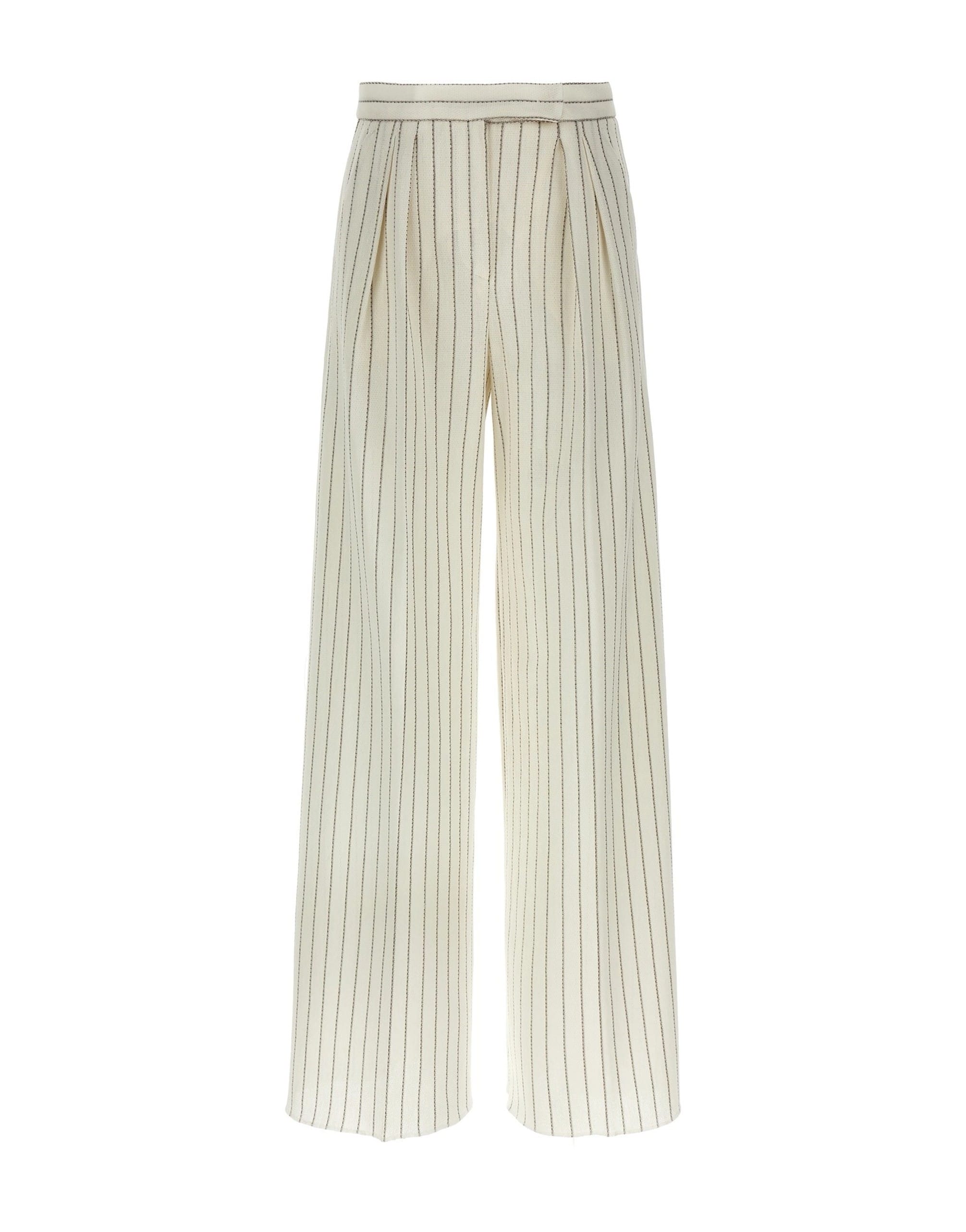 Max Mara Max Mara Clarion Pinstriped Wide-Leg Pants