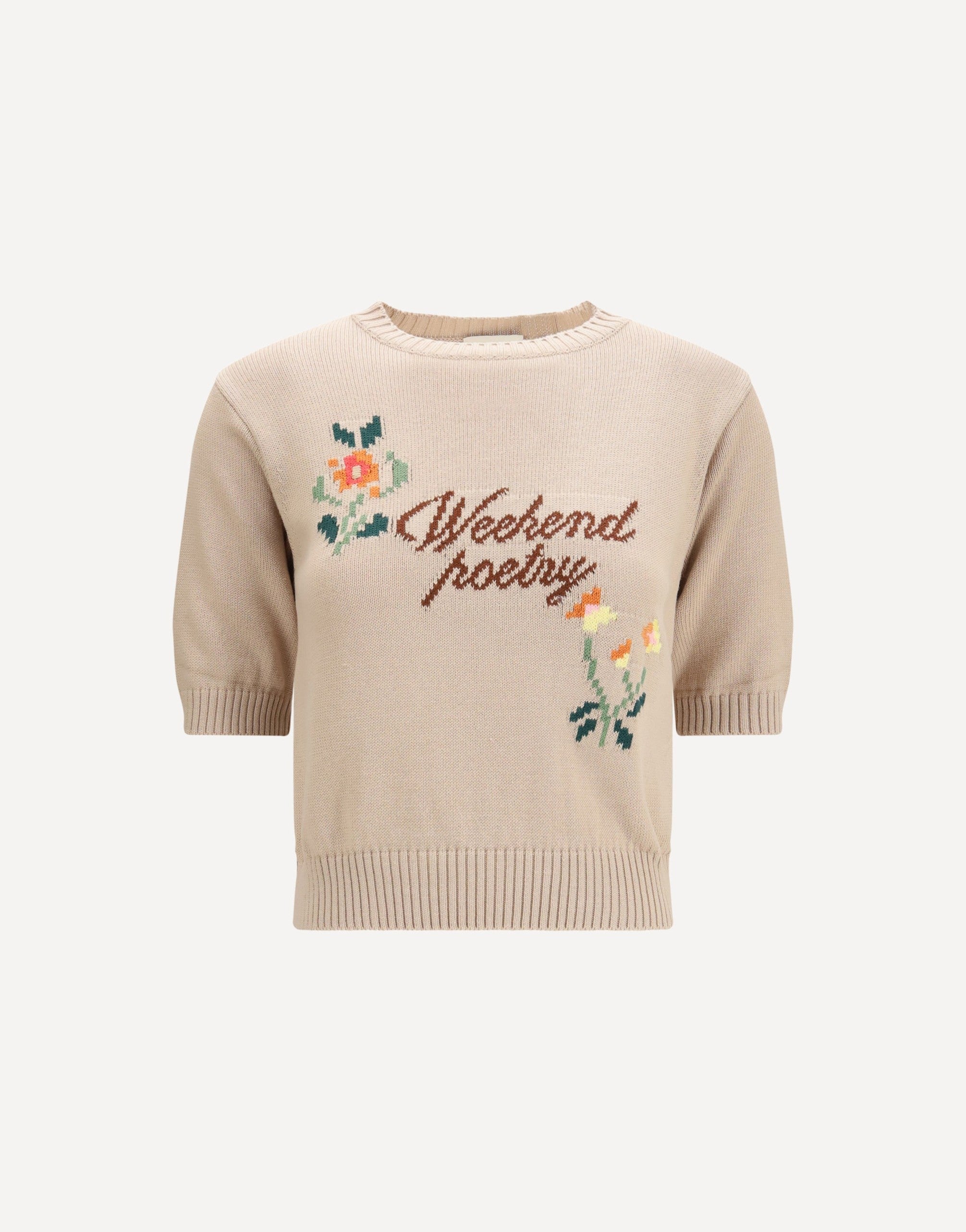 Max Mara Cotton Knit Sweater With Embroidery