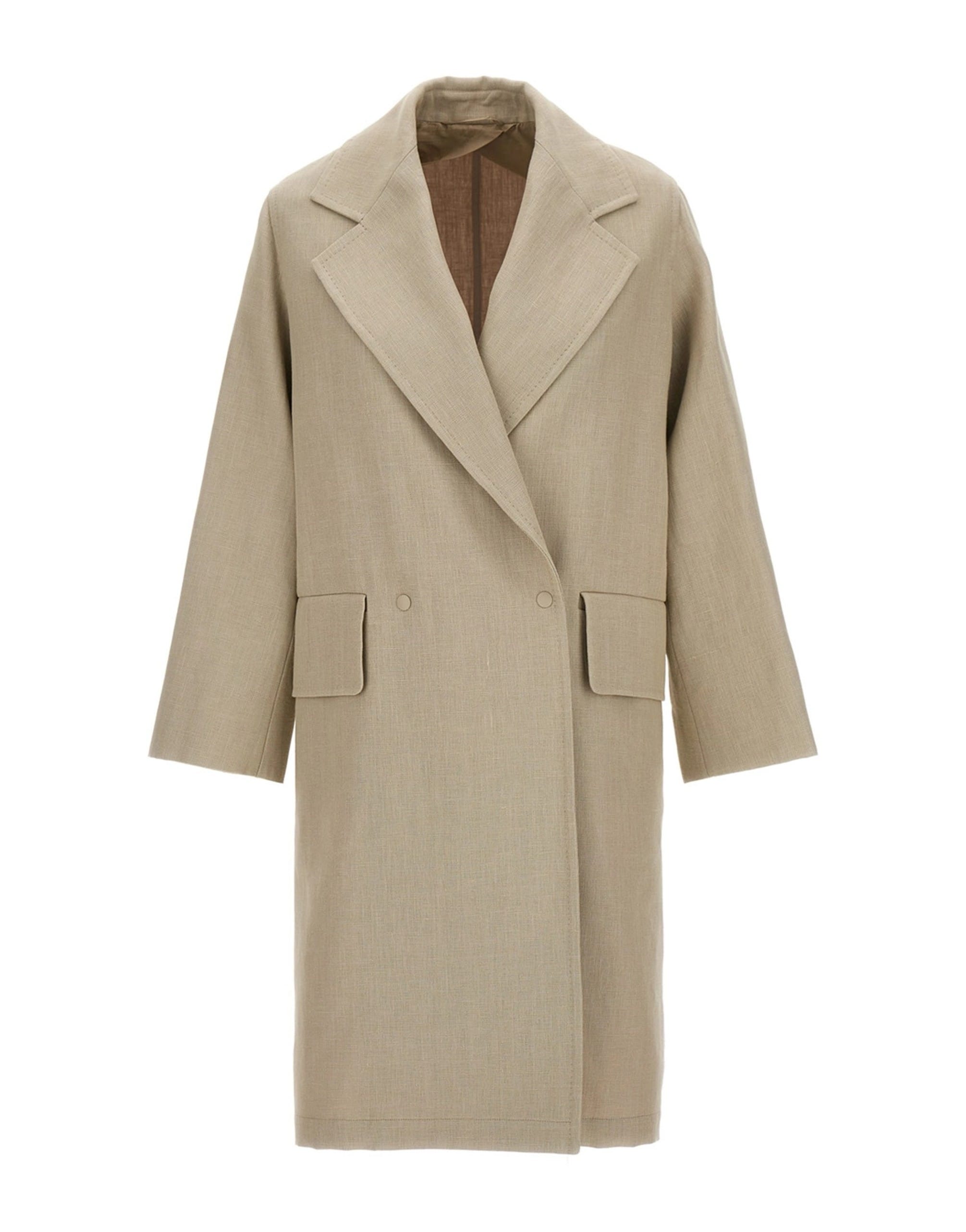 Max Mara Max Mara Mescal Linen Trench Coat