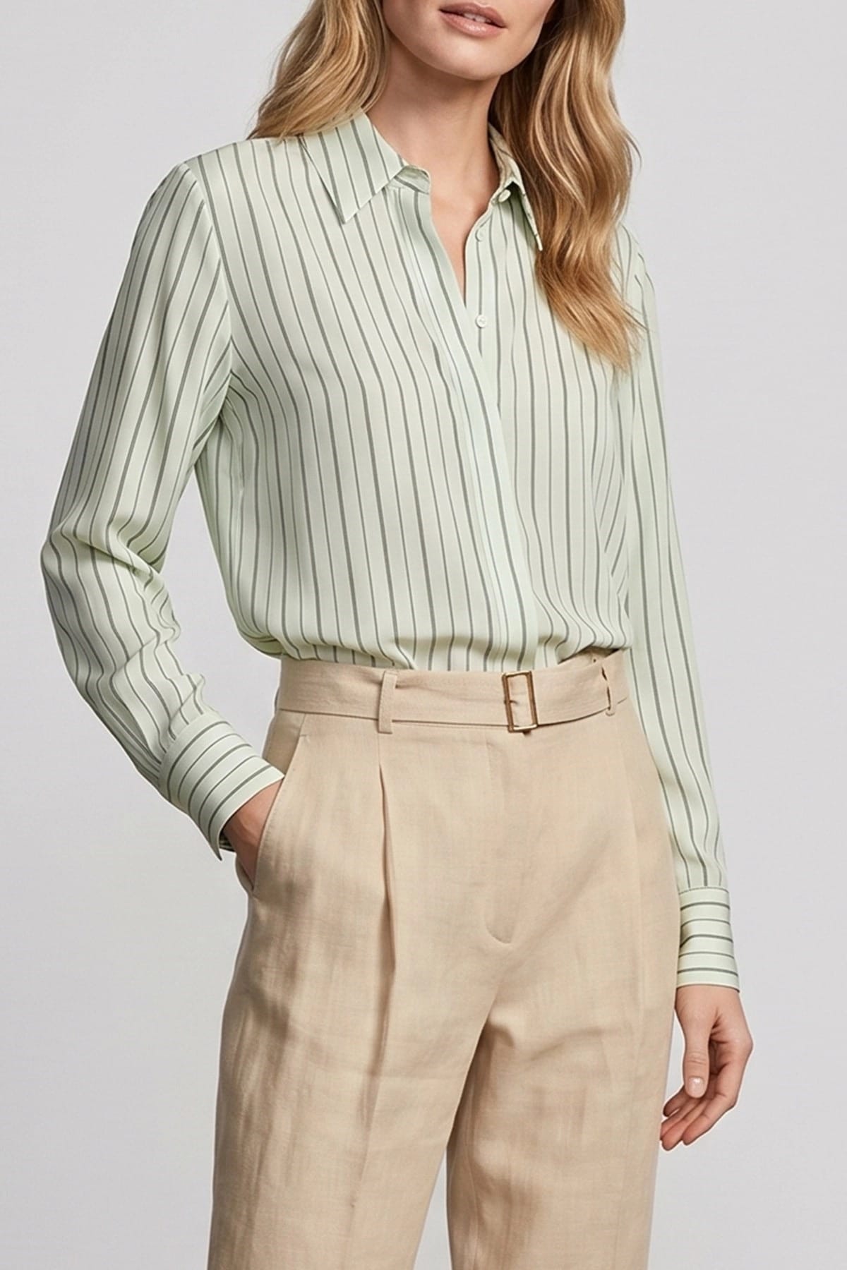 Max Mara Max Mara Mstflirt Striped Silk Shirt