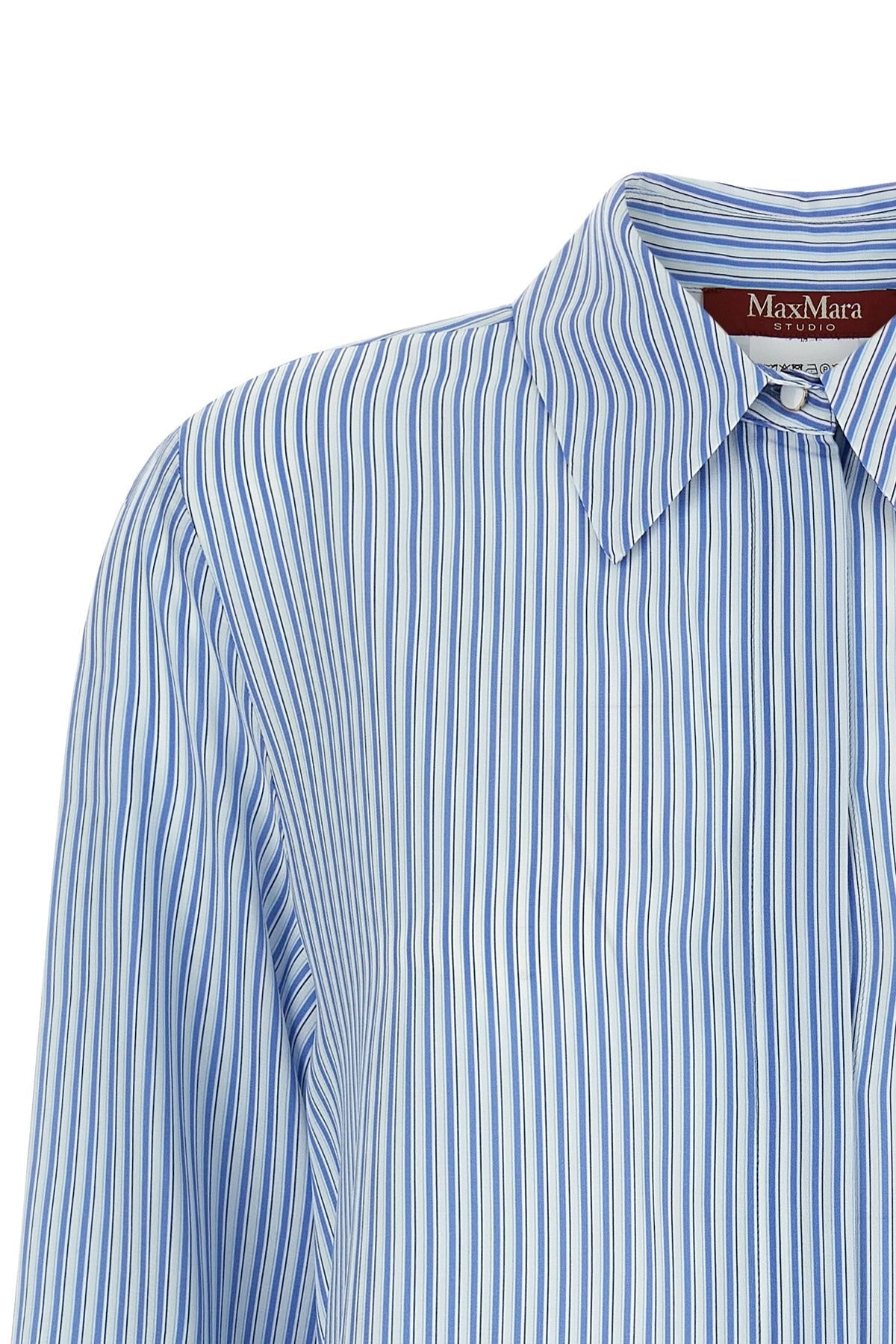 Max Mara Mstflirt Striped Silk Shirt
