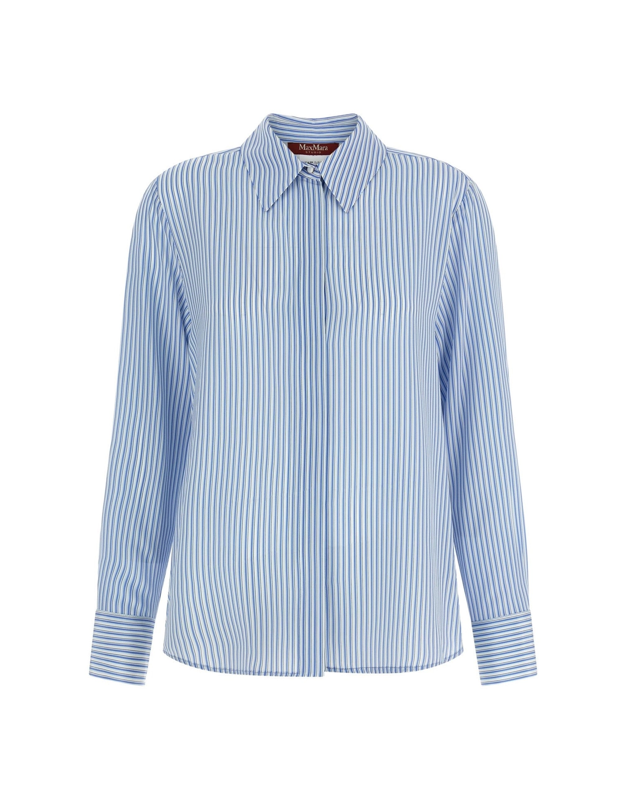 Max Mara Mstflirt Striped Silk Shirt