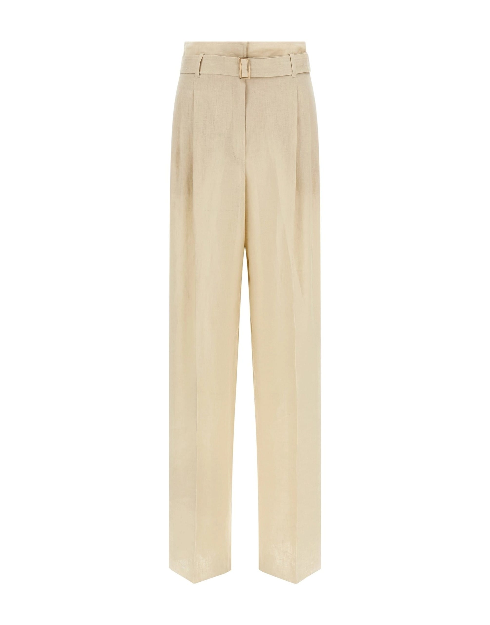 Льняные брюки широкого кроя Max Mara Mstmateria