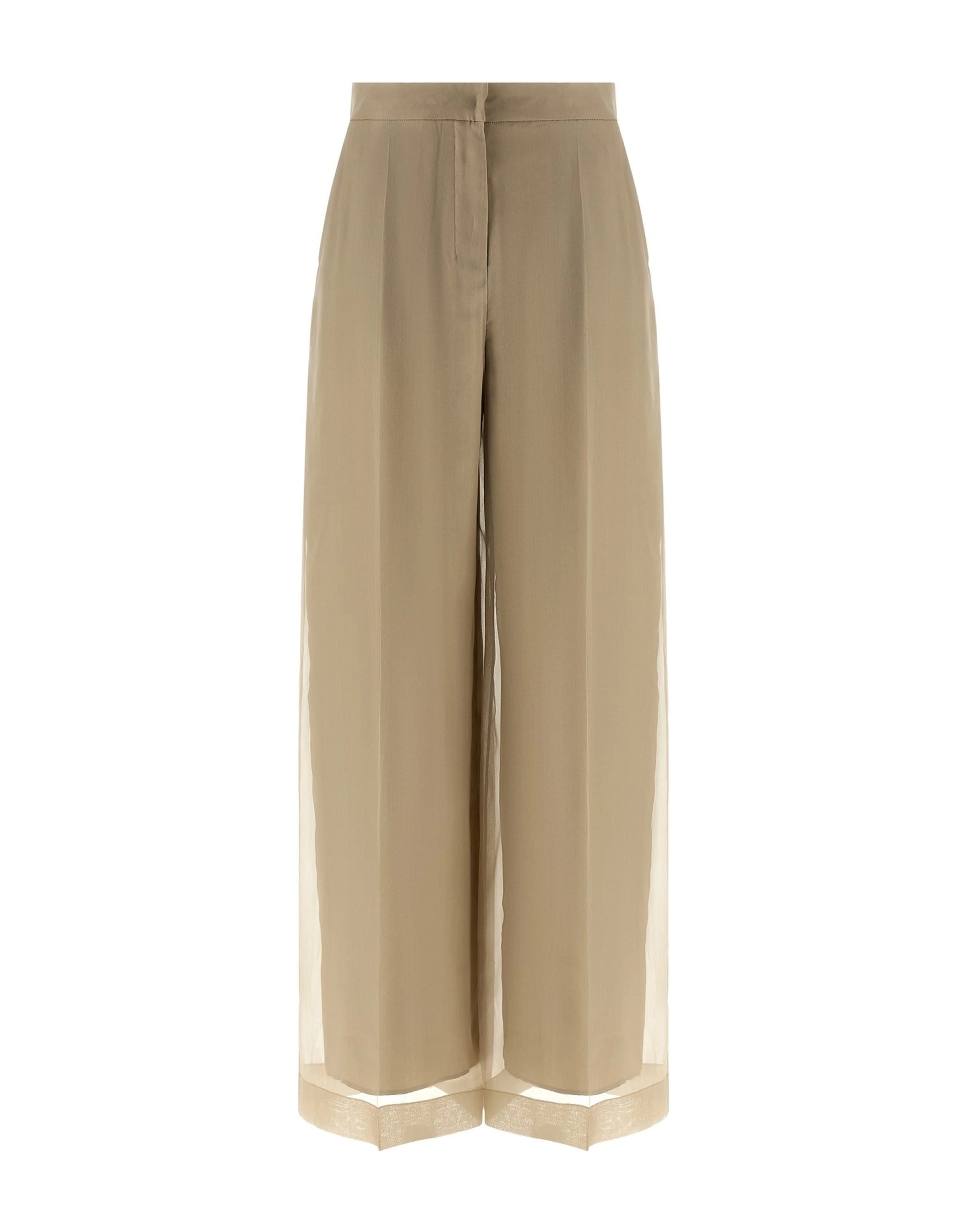 Max Mara Max Mara Mxeolivi Silk Organza Pants