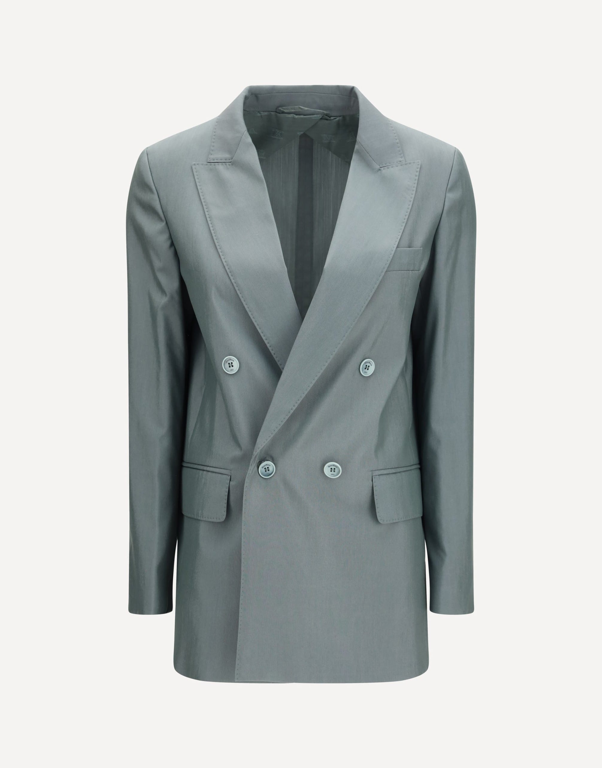 Max Mara Max Mara Mxmalbata Double-Breasted Wool Silk Blazer