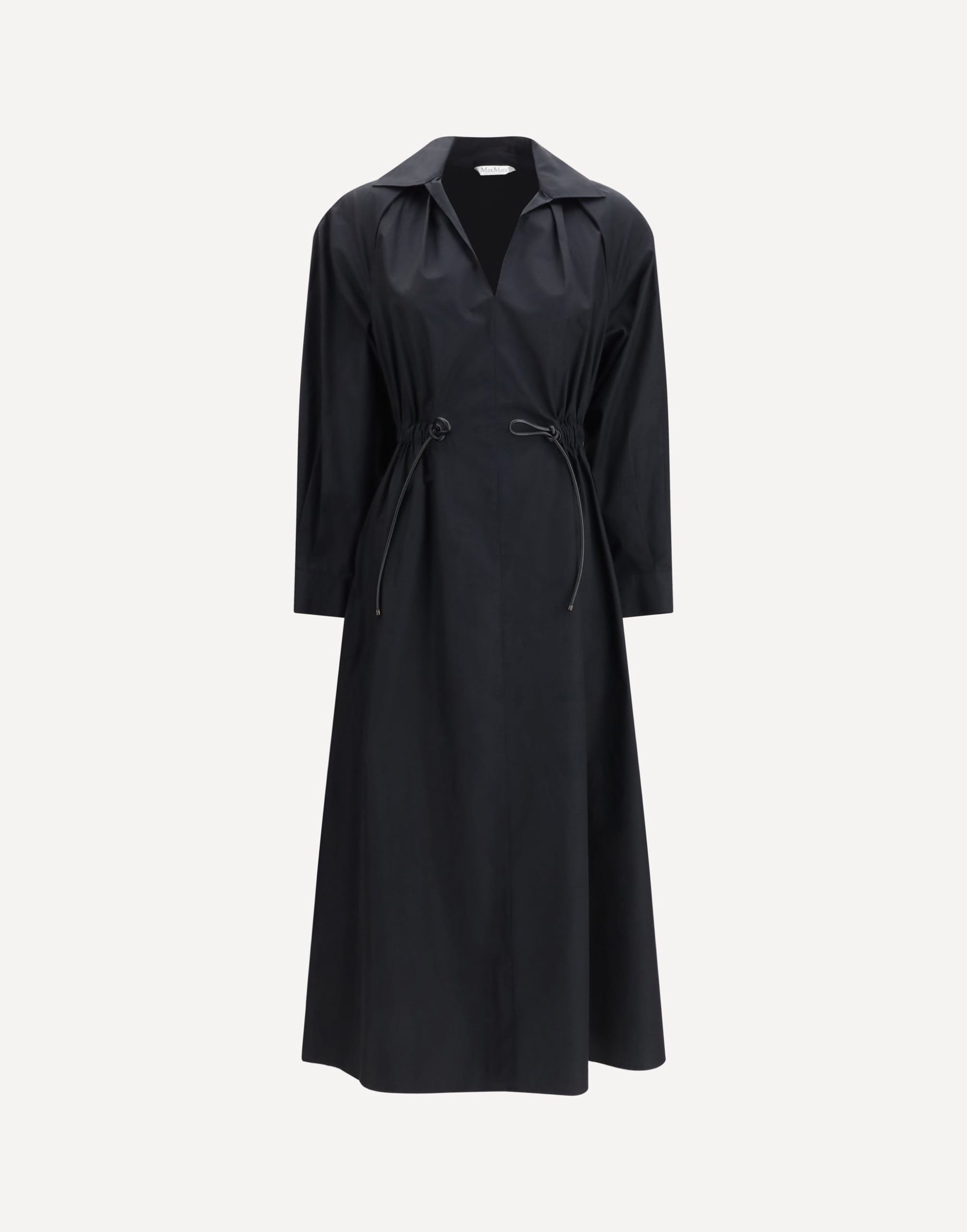 Max Mara Pedaggi Midi Dress In Cotton Poplin