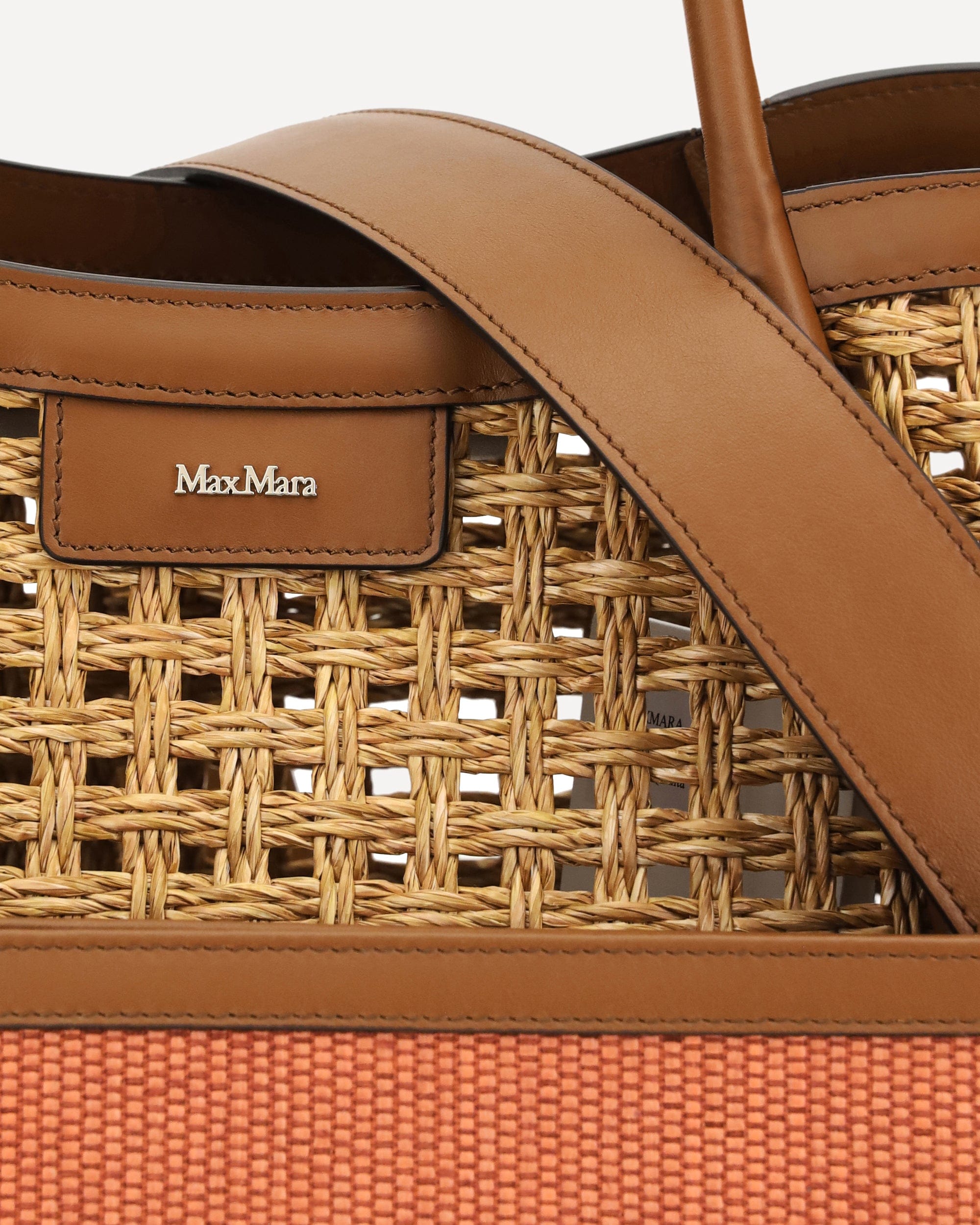 Max Mara Raffia Marine Tote Bag