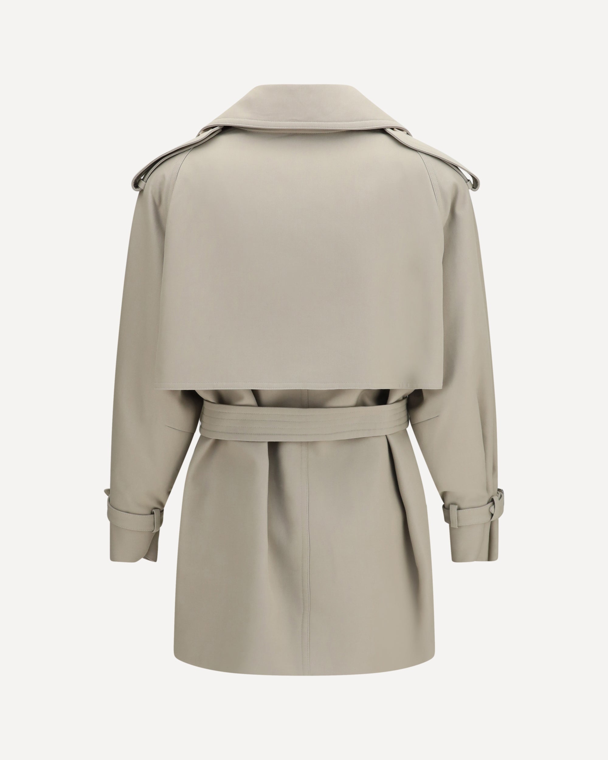 Short Cotton Trench Coat - alternate view
