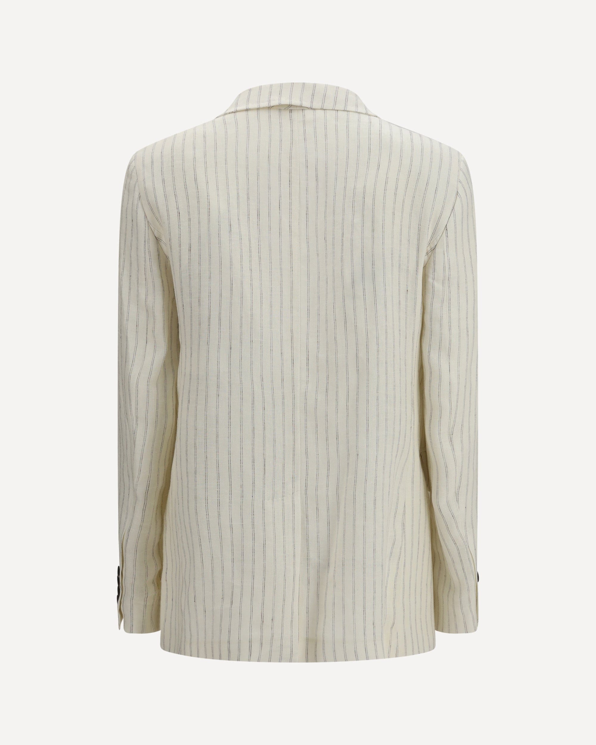 Enkrijgede blazer van gestreept linnen - alternate view