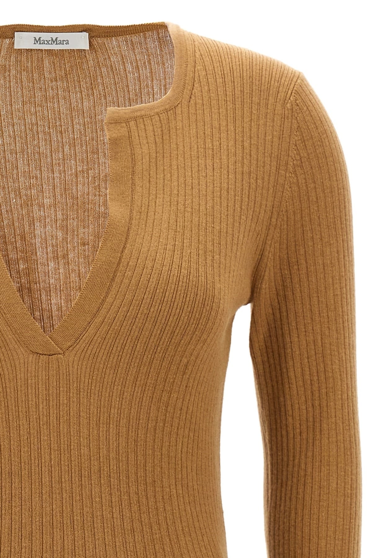 Max Mara Max Mara Urlo Ribbed V-Neck Sweater