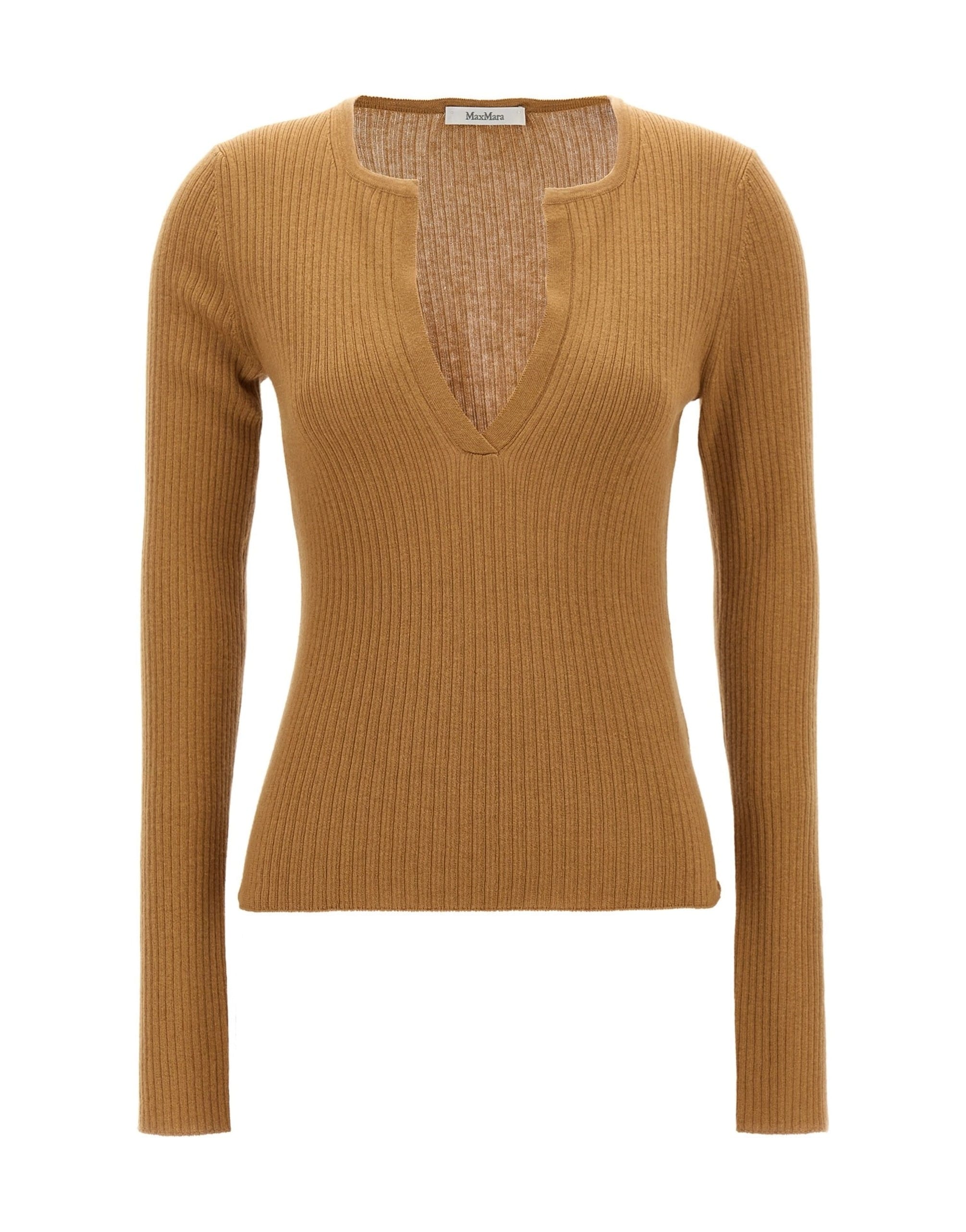 Max Mara Max Mara Urlo Ribbed V-Neck Sweater